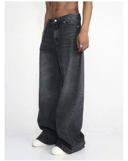 Designer × Japanese Brand × Jean distressed faded baggy flared jeans Size US 32 / EU 48 - 4 Thumbnail