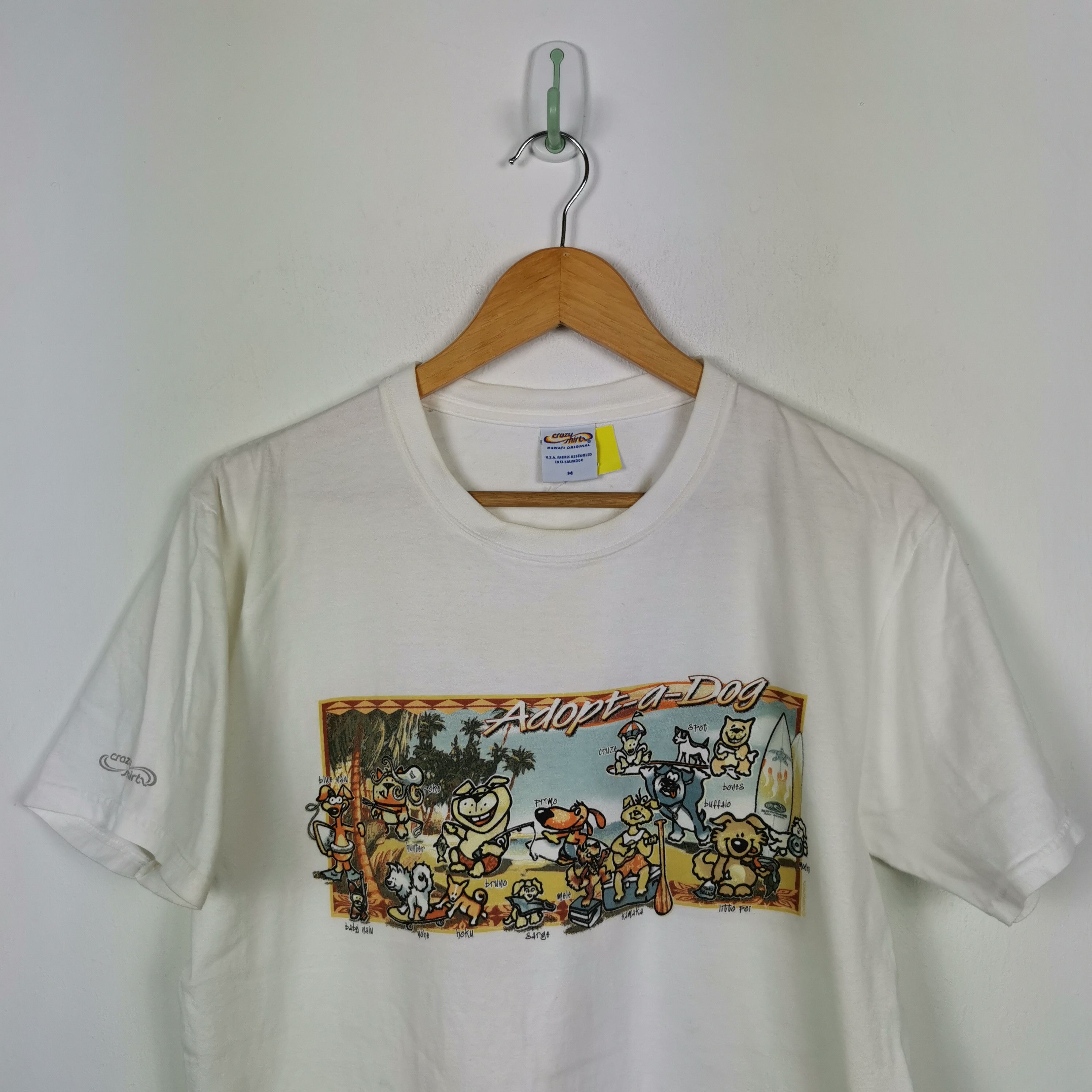 Vintage Vintage Adopt a DOG T-Shirt by Crazy Shirt Crewneck Tees Size US M / EU 48-50 / 2 - 4 Thumbnail