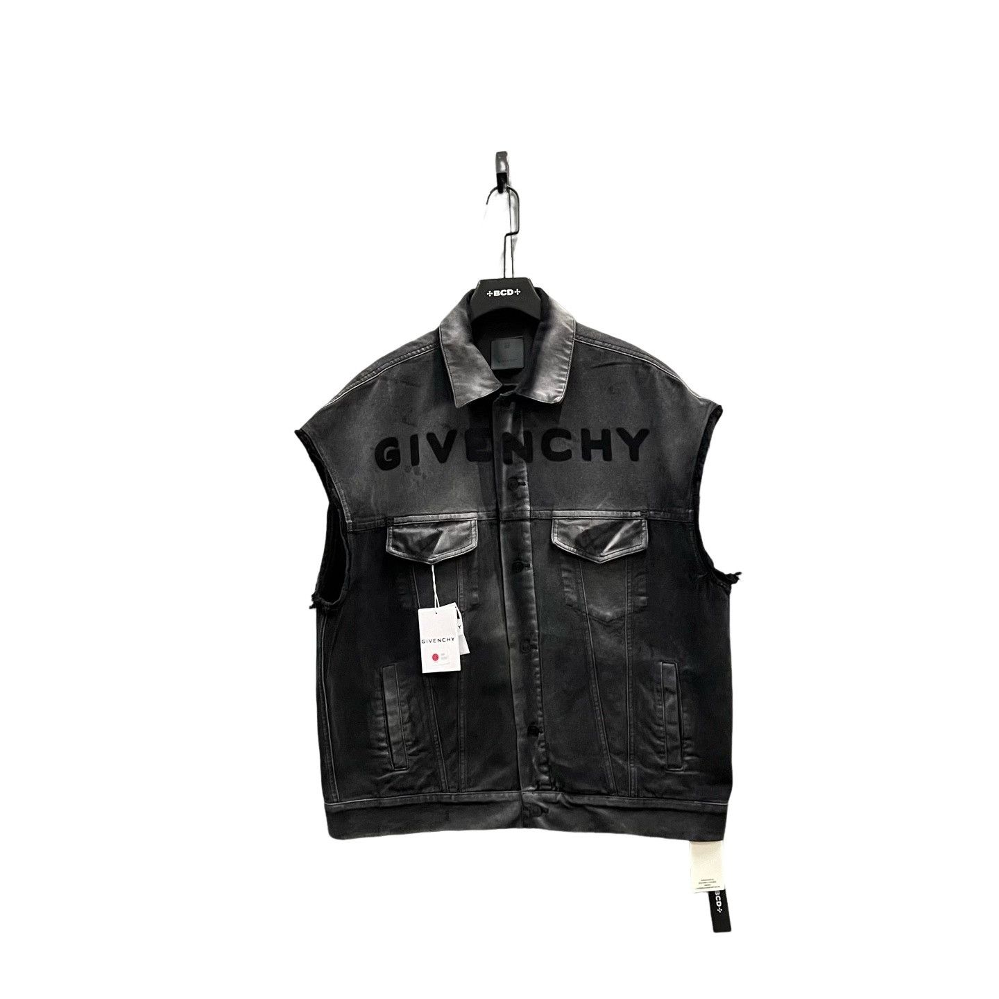 Givenchy Givenchy Logo Denim Vest Size XL Size US XL / EU 56 / 4 - 1 Thumbnail