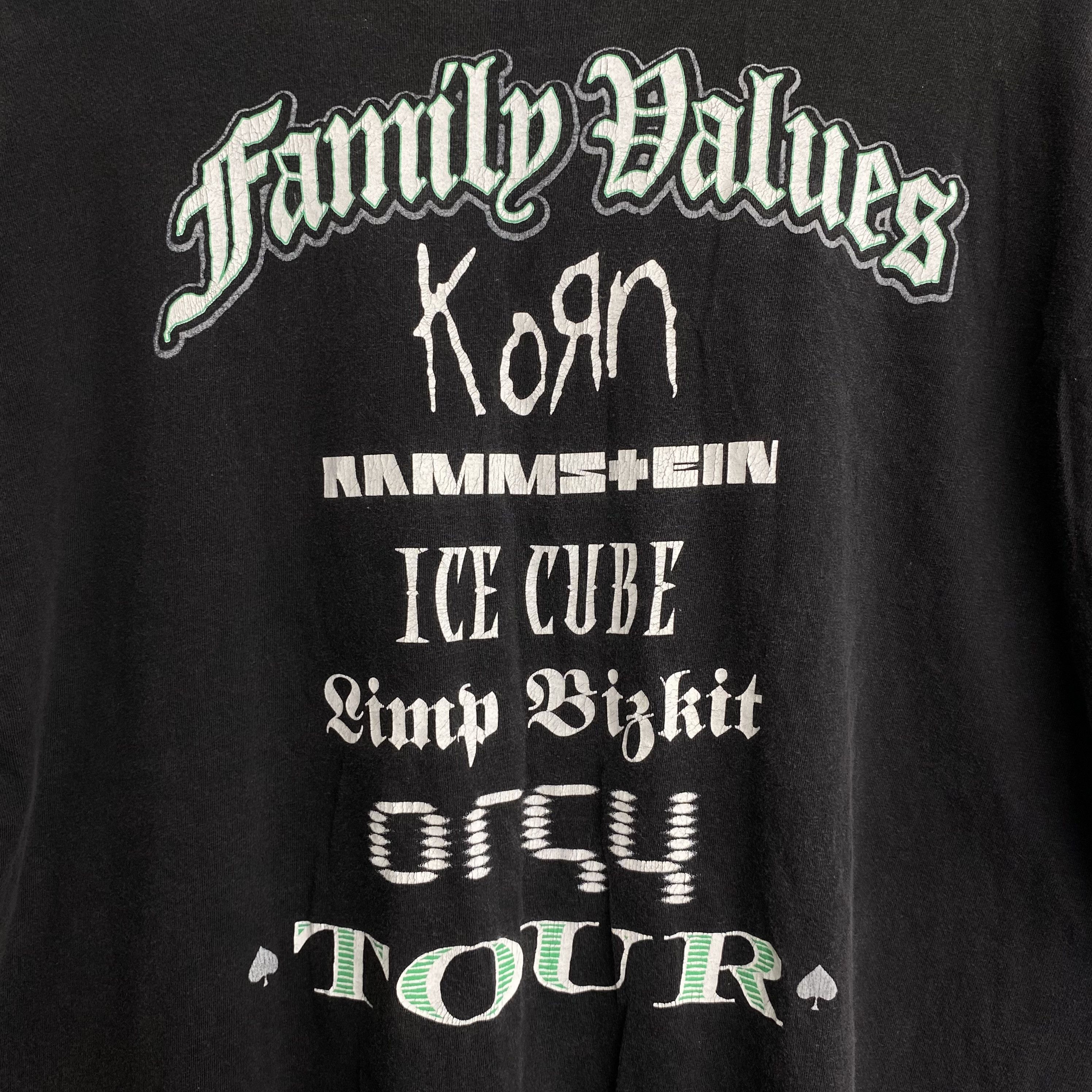 Band Tees FAMILY VALUES TOUR 1998 Vintage Shirt Size US XL / EU 56 / 4 - 6 Thumbnail