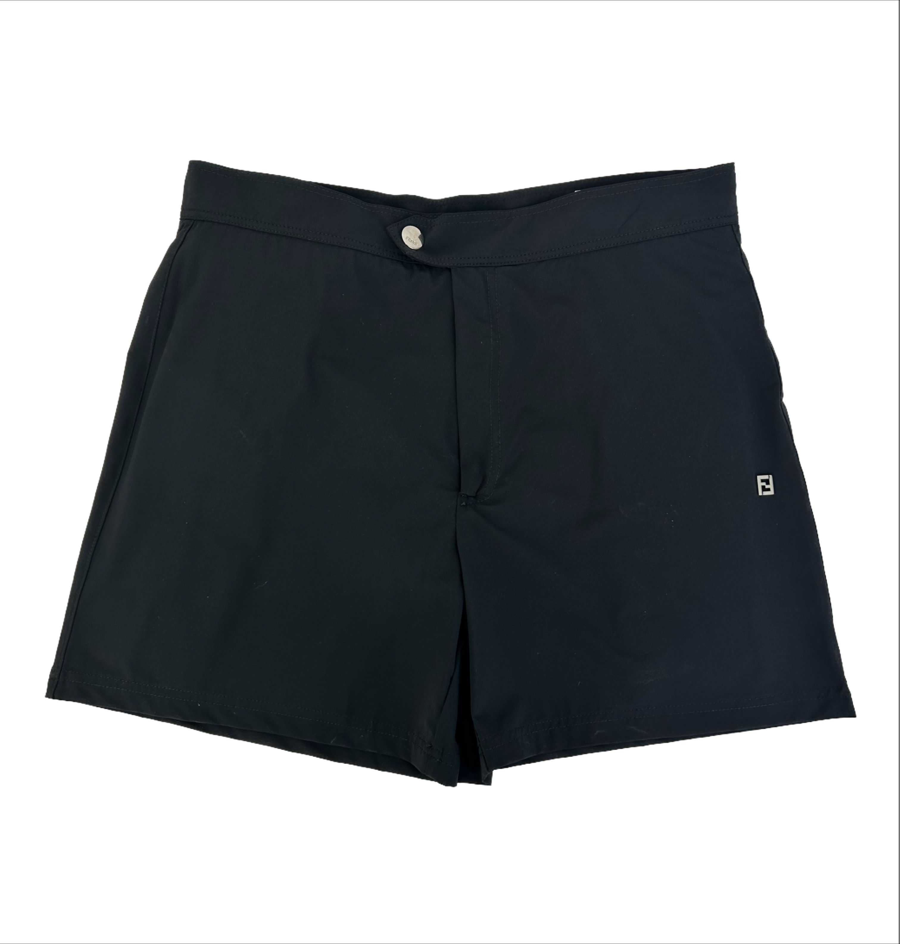 Fendi Black Nylon Stretch Swim Shorts Size US 40 / EU 56 - 1 Thumbnail
