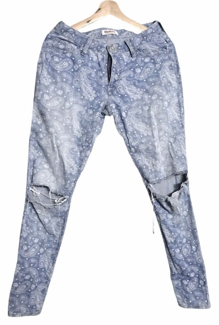 If Six Was Nine Browny Denim Skinny Jeans Fullprint Size 29" - 1 Thumbnail