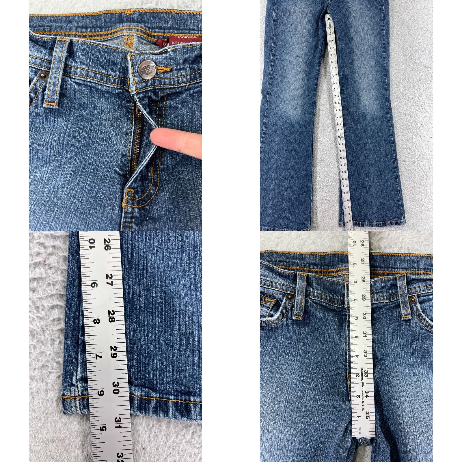 Vintage Bongo Jeans Women 5 Blue Denim Skinny Low Rise Cotton Blend Stretch 26x27 Jeans Women's Blue Skinny 5-Pocket Distressed Modern Denim Style Mens? Size 27" / US 4 / IT 40 - 8 Thumbnail