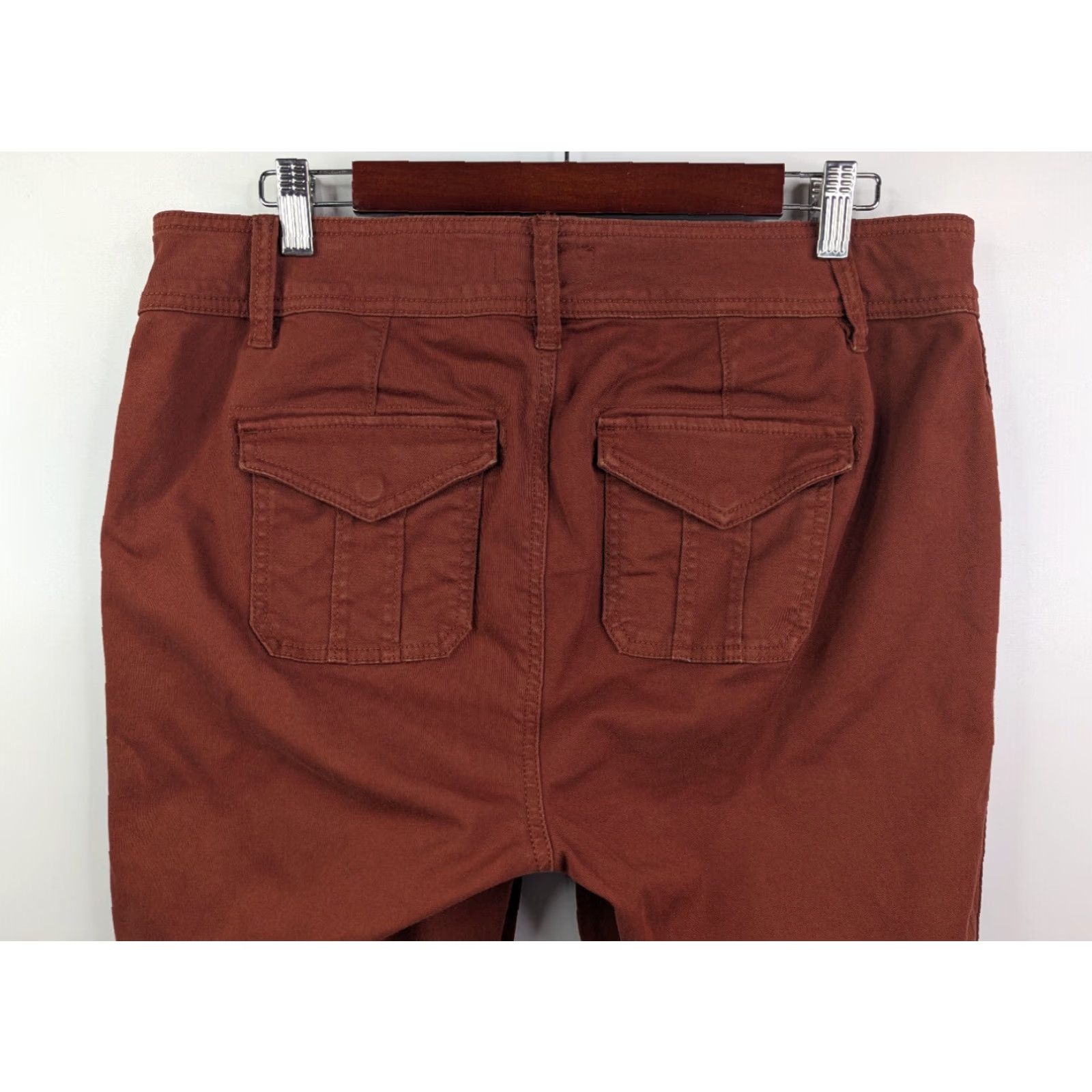 Torrid Torrid Pants Womens Size 12 Straight Cuffed Rust Maroon Trousers Blue? Size 34" / US 12 / IT 48 - 6 Thumbnail