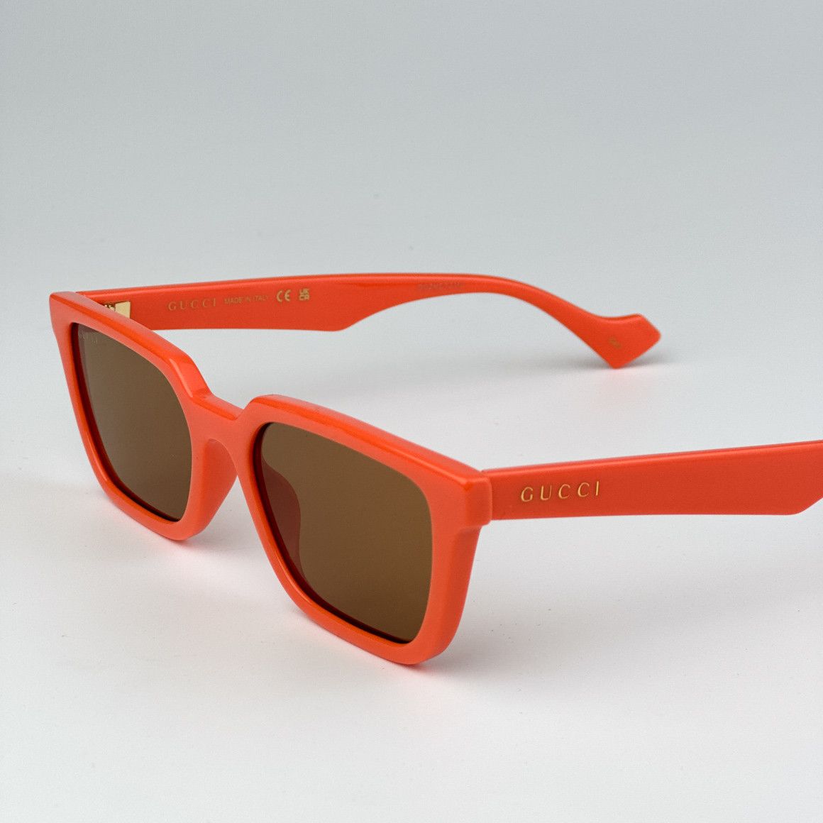 Gucci NEW Gucci GG1539S 004 Brown Unisex Rectangle Sunglasses Size ONE SIZE - 5 Thumbnail