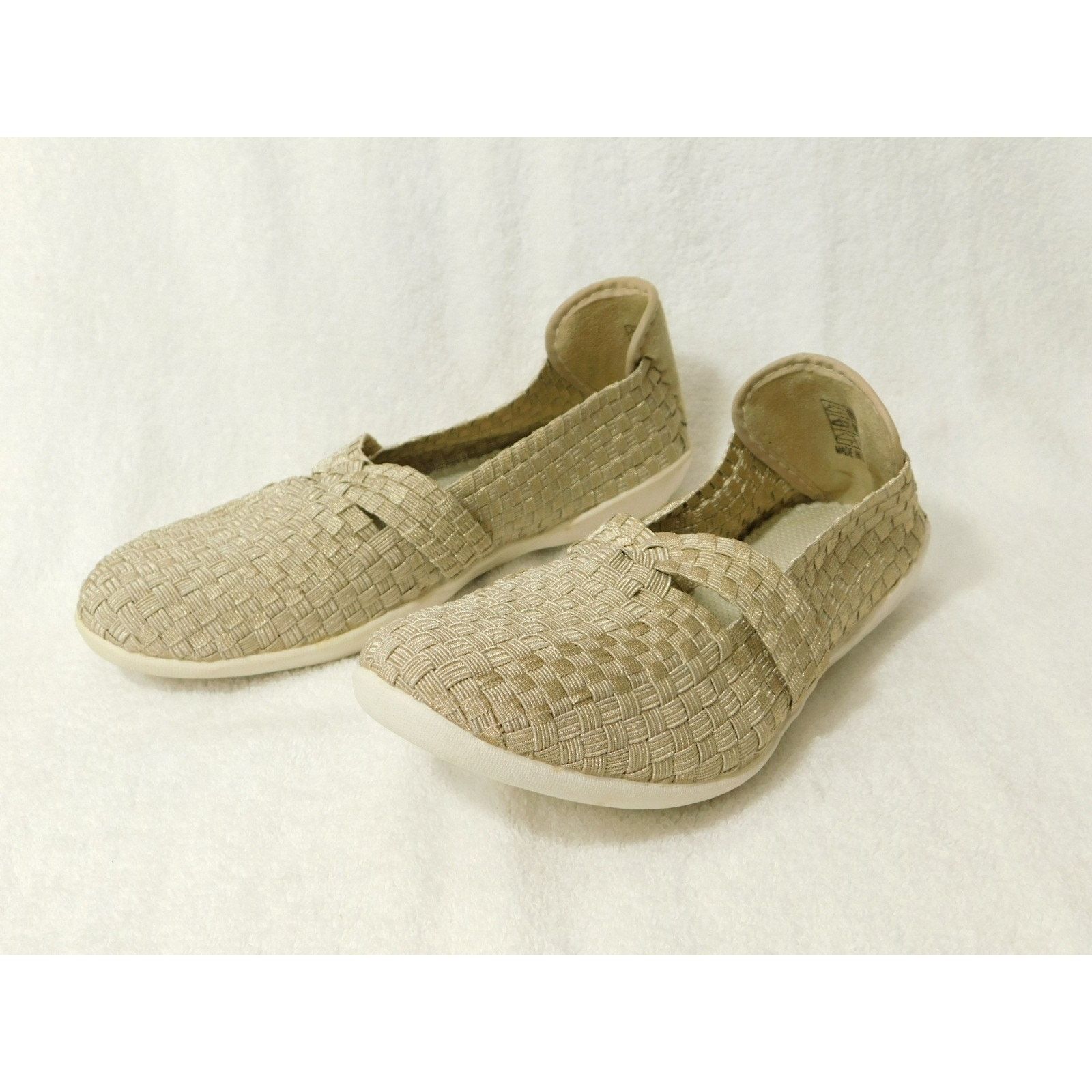 Other Bernie Mev Light Gold Woven Technology Memory Form Shoes 7 M Size US 7 / IT 37 - 2 Thumbnail