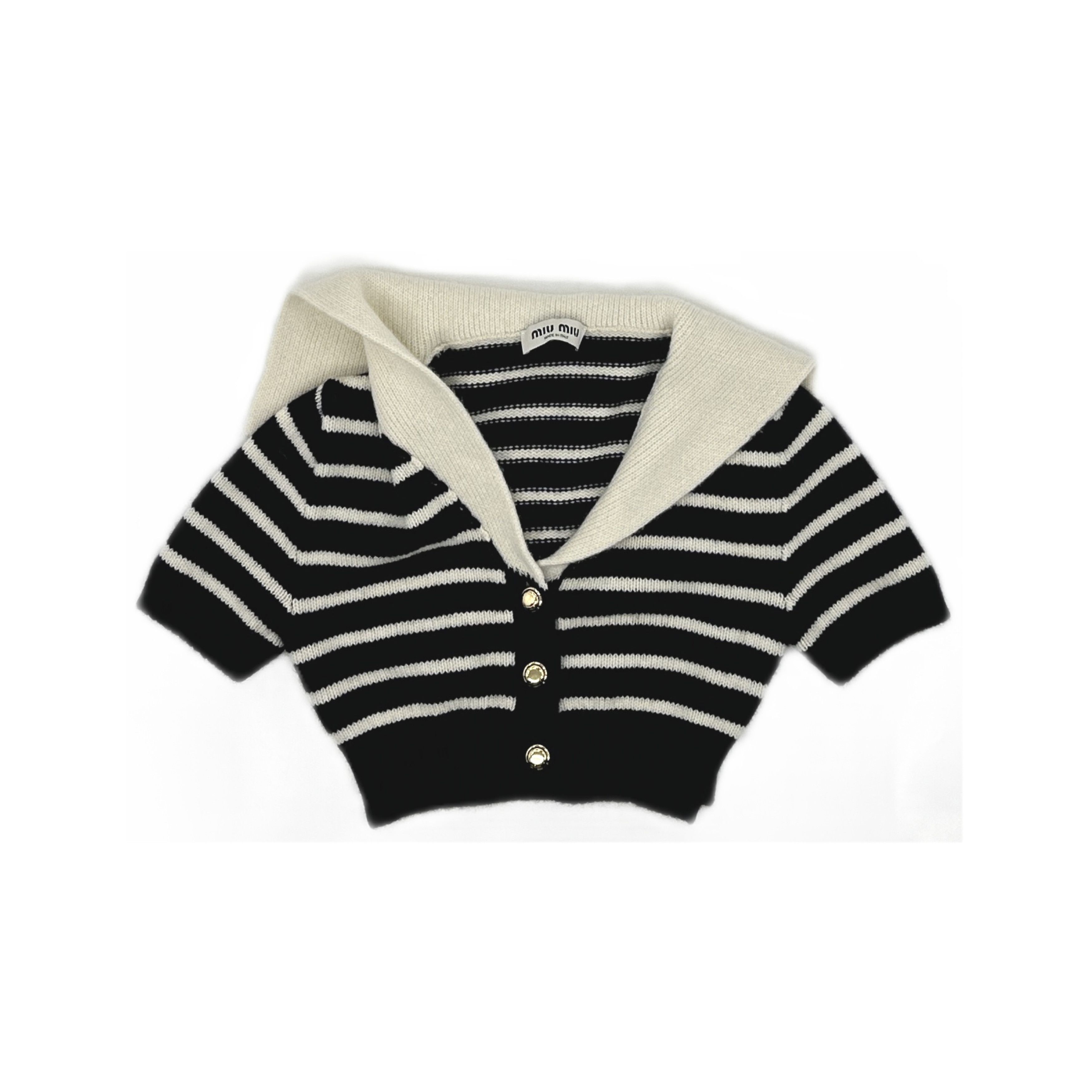 Miu Miu Miu Miu Striped Cashmere Sweater Size 36 Size XS / US 0-2 / IT 36-38 - 1 Thumbnail