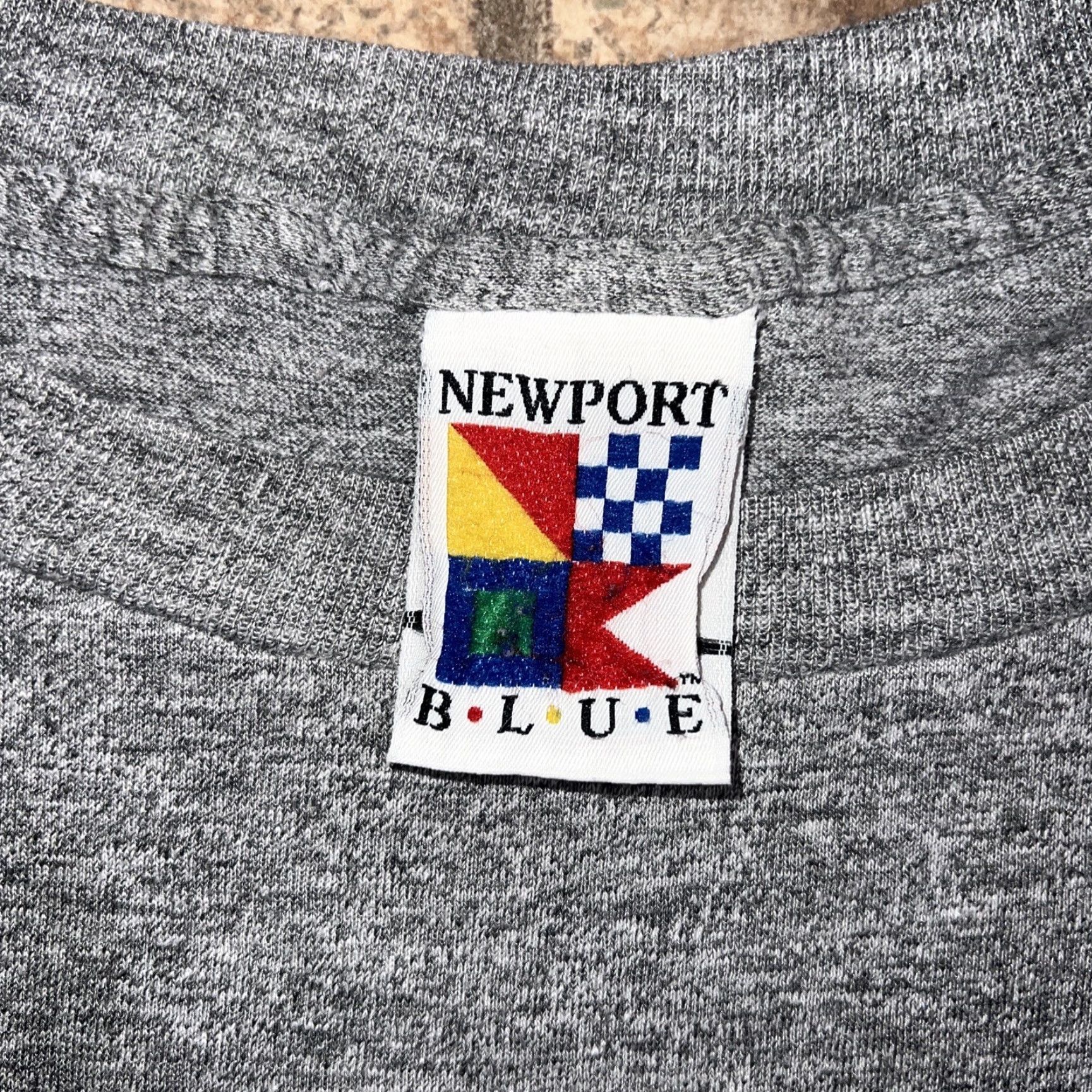 Vintage VINTAGE Newport Blue SINGLE Stitch Graphic T-Shirt Mens Size L Blue Stitch Mens L Shirt Size US L / EU 52-54 / 3 - 3 Thumbnail