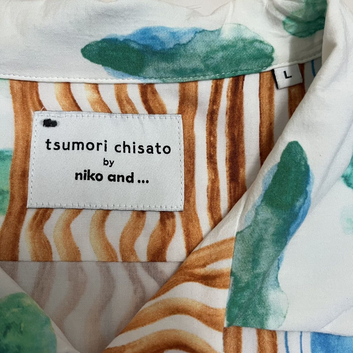 Issey Miyake Tsumori Chisato by Niko And Printed Viscose Shirt Hawaii Size US L / EU 52-54 / 3 - 6 Thumbnail