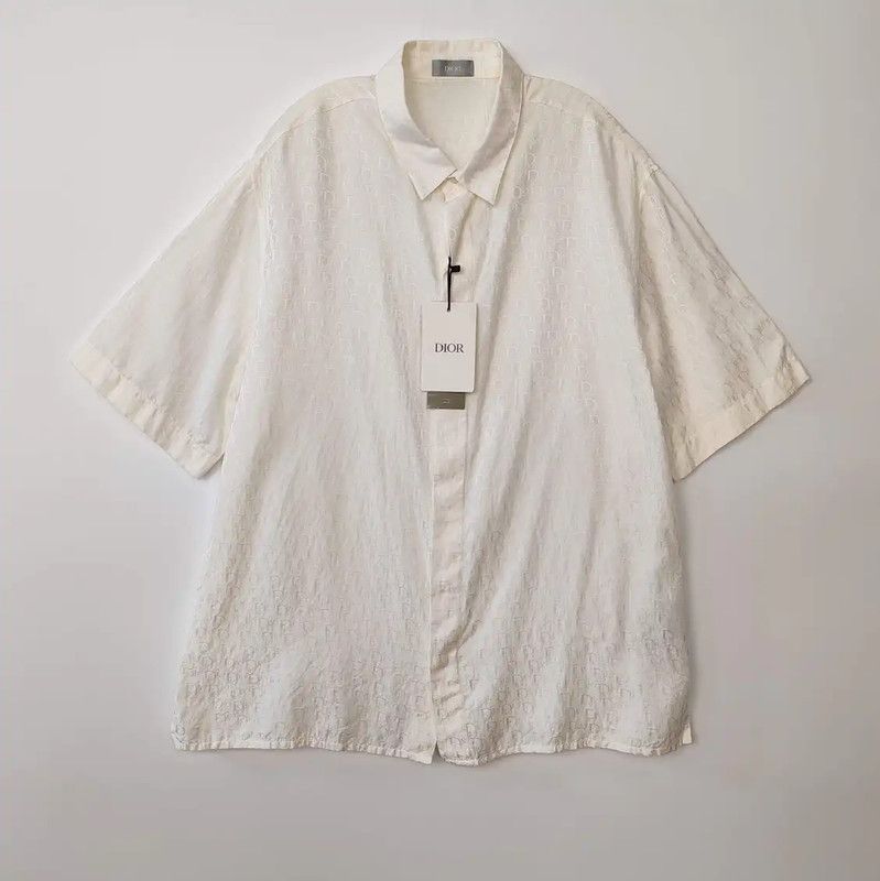 Dior Dior White Silk Men's Shirt Size L 0089 Size US L / EU 52-54 / 3 - 1 Thumbnail