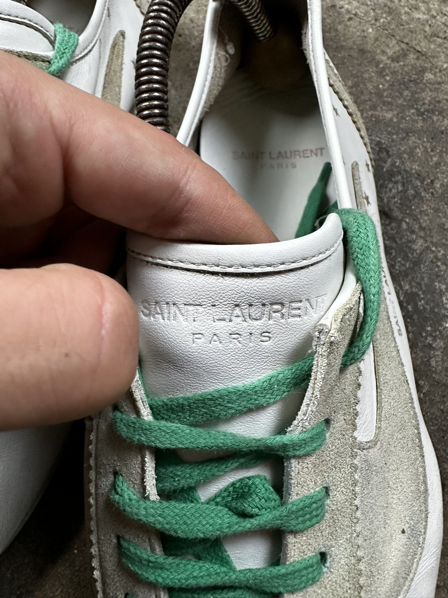 Saint Laurent Paris Rare Saint Laurent Paris Jay Stars Leather Low Sneakers Size US 12 / EU 45 - 7 Thumbnail