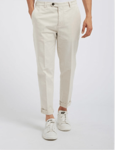 image of Brunello Cucinelli O1W1Db10424 Dyed Pants In Open White, Men's (Size 38)