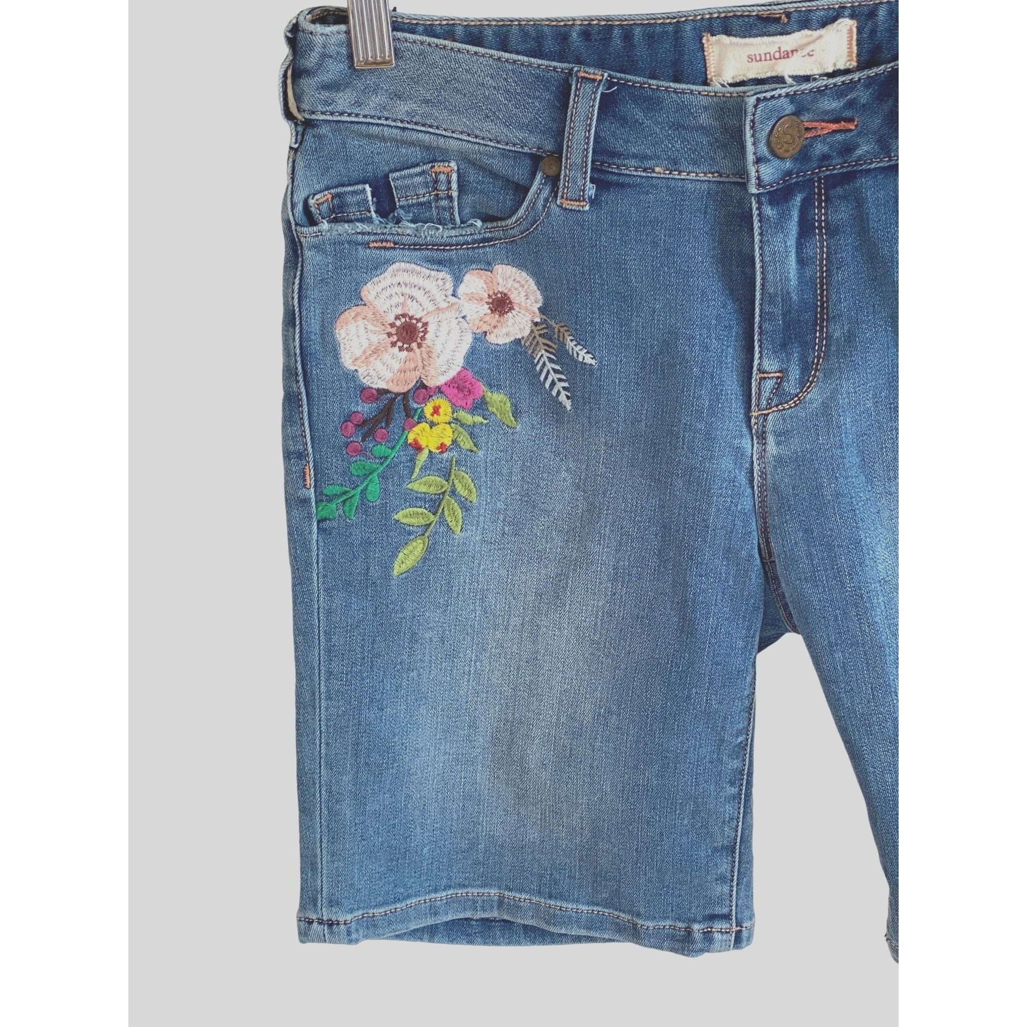 Other Sundance Shorts 27 Embroidered Denim Bermuda Western Rockabi Size 27" / US 4 / IT 40 - 5 Thumbnail