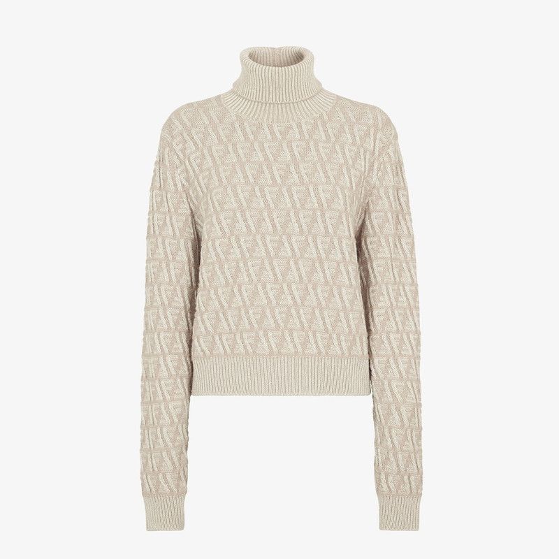 Fendi o1s1wg110326 Jumper in Beige Size M / US 6-8 / IT 42-44 - 1 Thumbnail