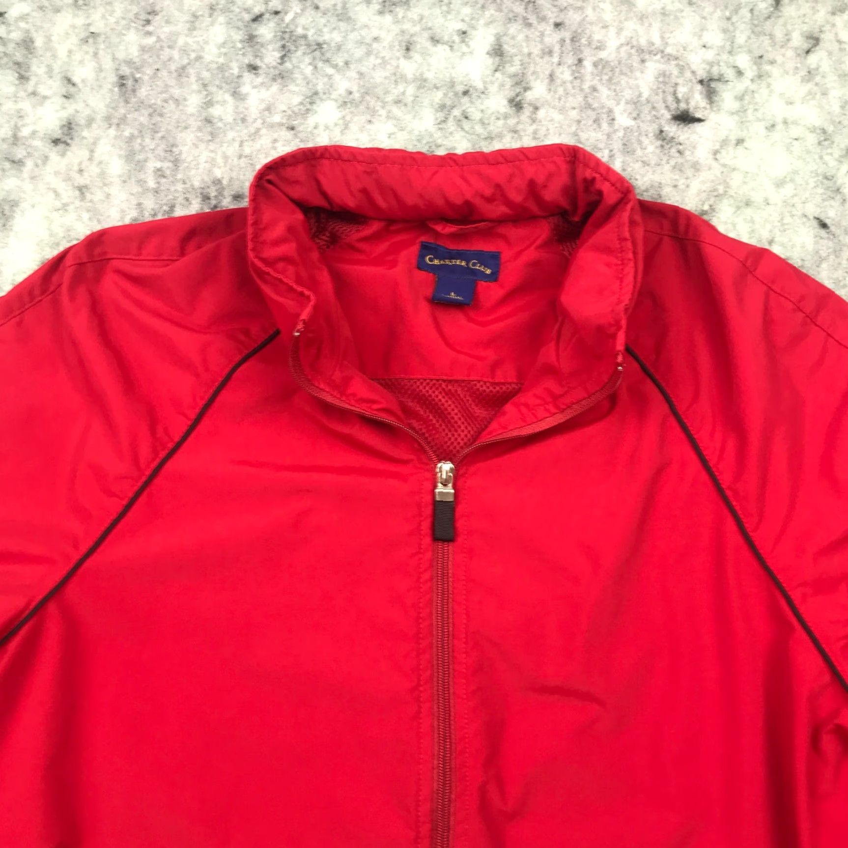 Charter Club VTG Charter Club Womens Jacket Large Red Zip Up Pockets Nylon Hood Packable Windbreaker Size L / US 10 / IT 46 - 7 Thumbnail