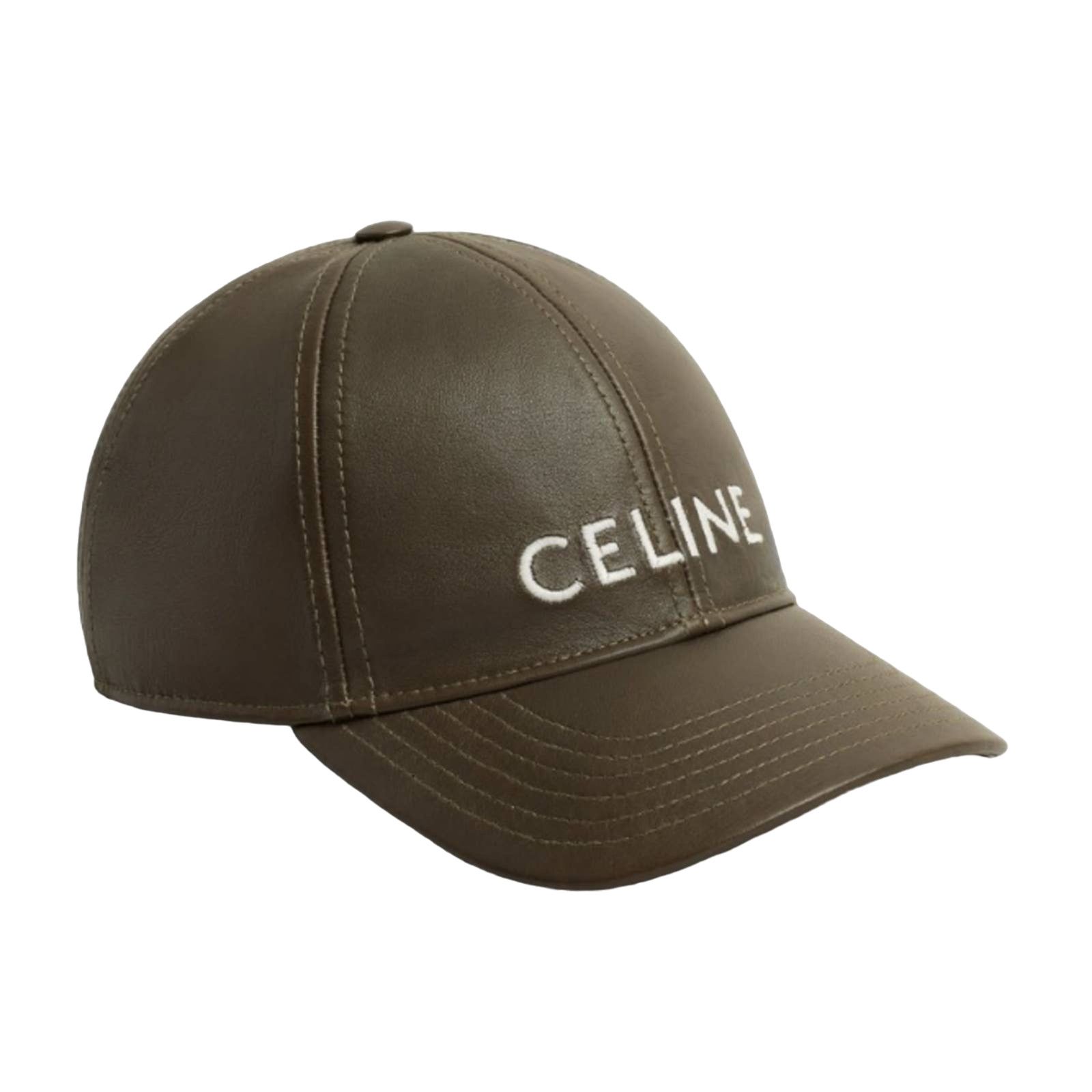 Celine Paris Lamb Leather Baseball Cap Hat S Small