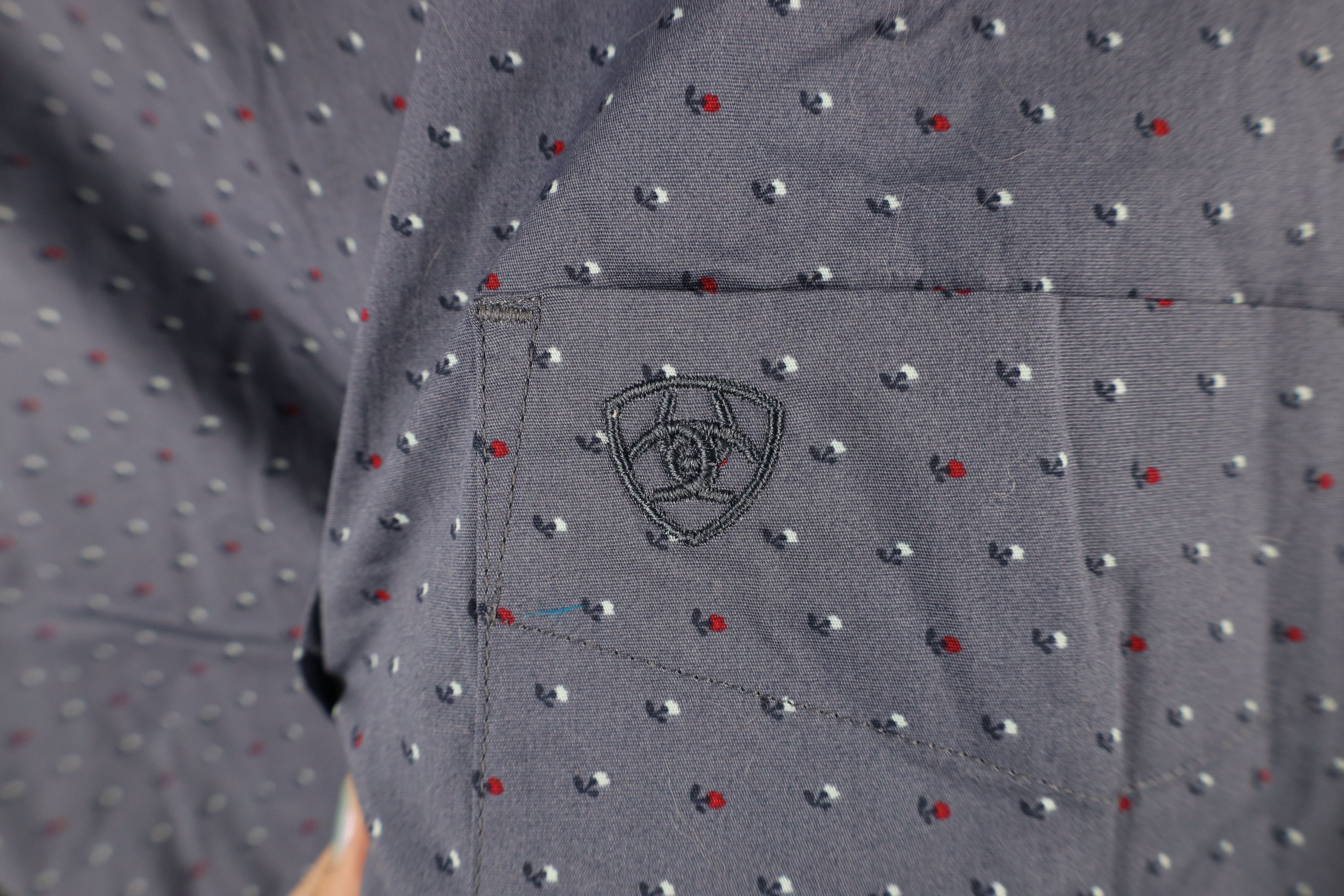 Ariat × Vintage Ariat All Over Print Stretch Collared Button Down Shirt Size US XL / EU 56 / 4 - 4 Thumbnail