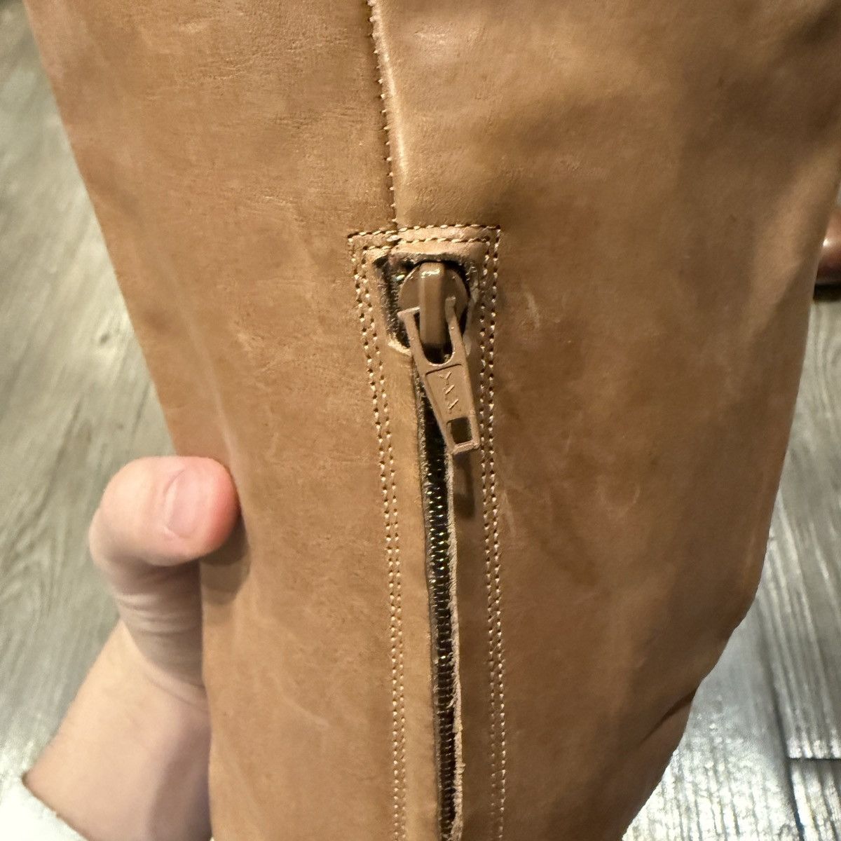 Maison Margiela Maison Margiela Leather Ankle Boots Knee High Low Heel 39.5 Size US 9.5 / IT 39.5 - 4 Thumbnail