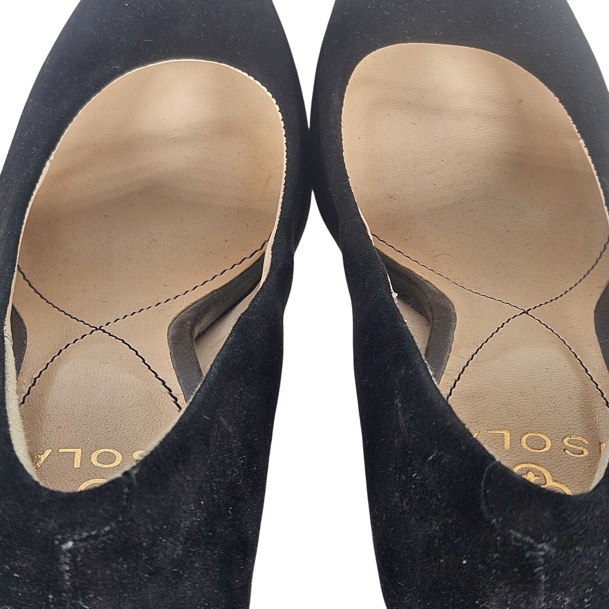 Other ISOLA Women Black Suede Heels 6.5M –3” Classic Pump, Quiet L Size US 6.5 / IT 36.5 - 9 Thumbnail