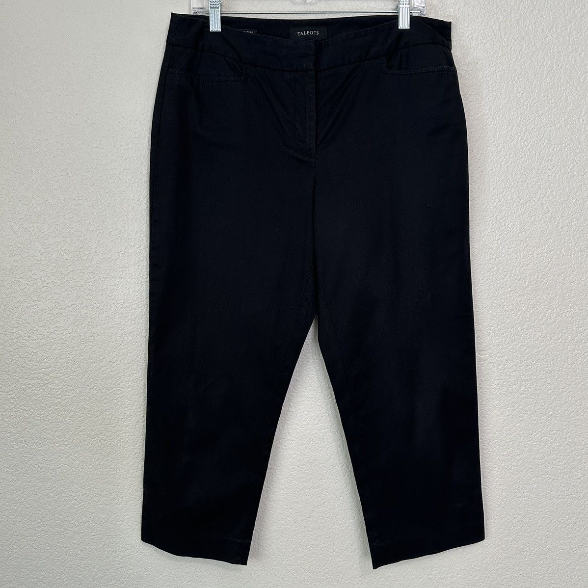 Talbots Talbots Signature Black Stretch Cropped Pants Size 32" / US 10 / IT 46 - 1 Thumbnail