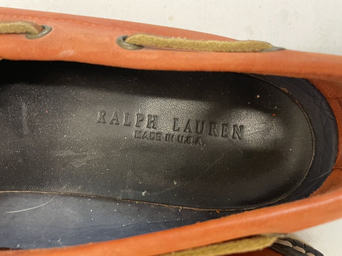 Ralph Lauren Black Label Colorblock Leather Boat Shoe Size US 9.5 / EU 42-43 - 6 Thumbnail