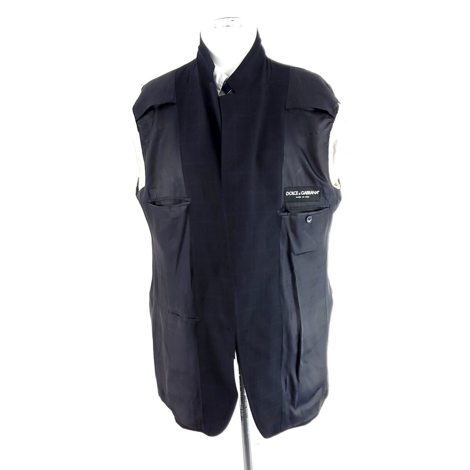 Dolce & Gabbana Dolce & Gabbana Virgin Wool 2 Button Blazer 44R Blue W/ Brow Size 44R - 9 Thumbnail