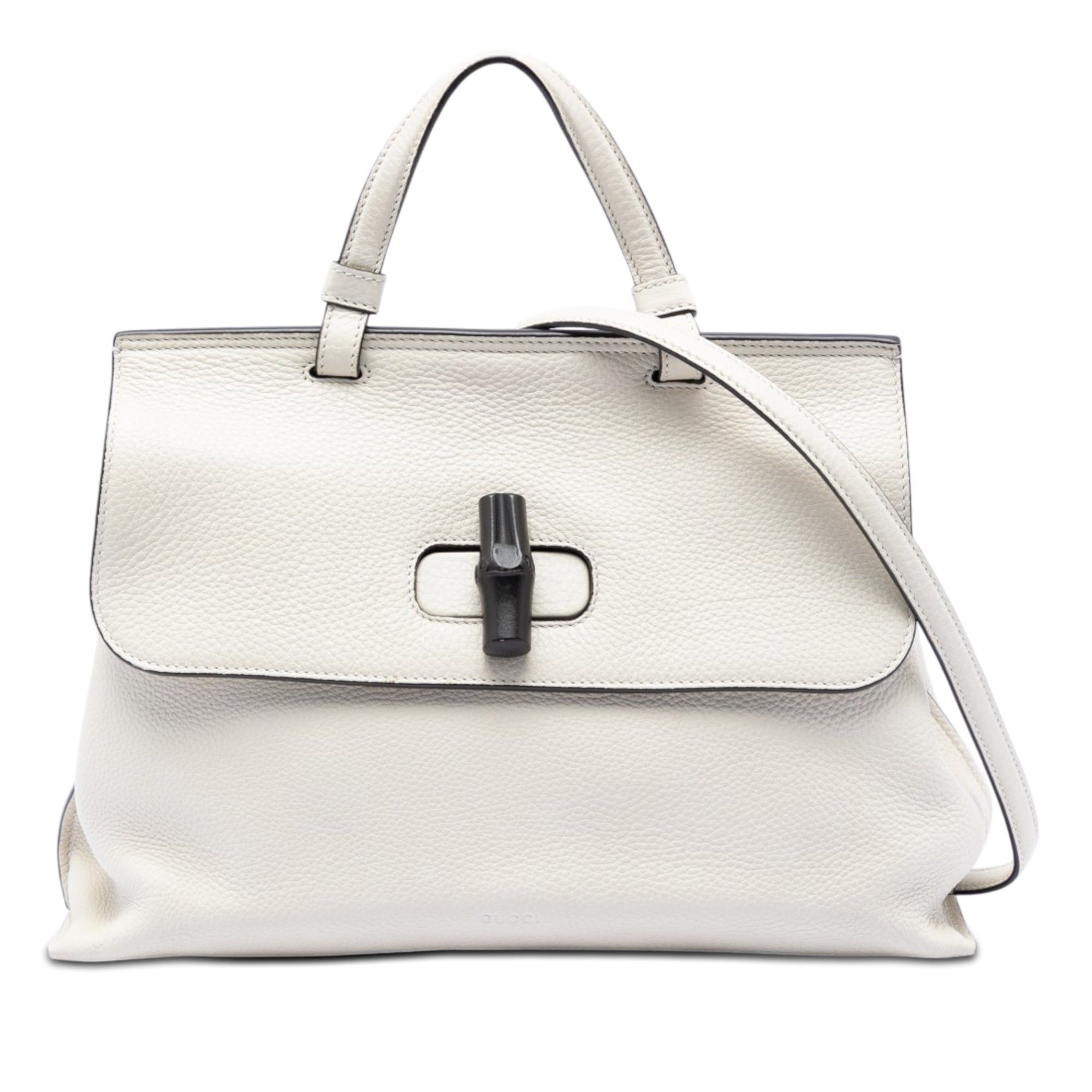 Gucci Medium Leather Bamboo Daily Satchel Size ONE SIZE - 1 Thumbnail