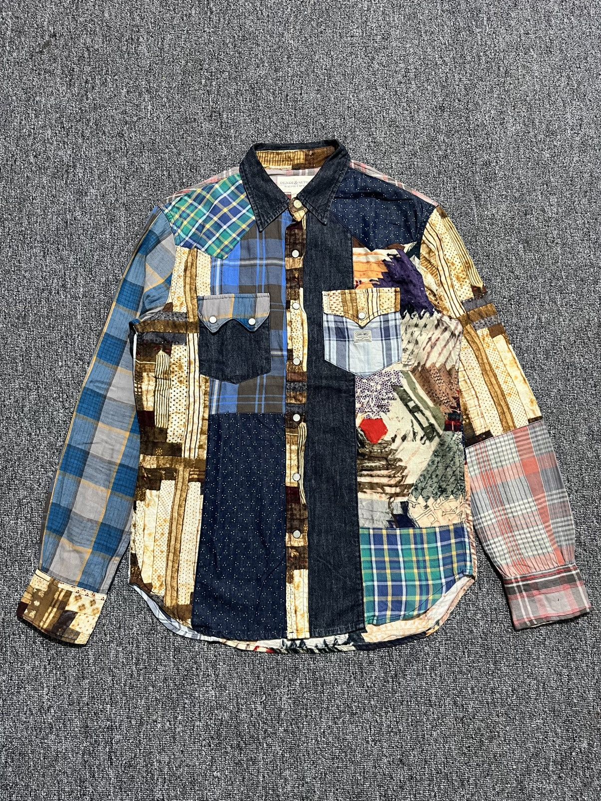 Polo Ralph Lauren denim & supply ralph lauren patchwork button up shirt Size US M / EU 48-50 / 2 - 1 Thumbnail