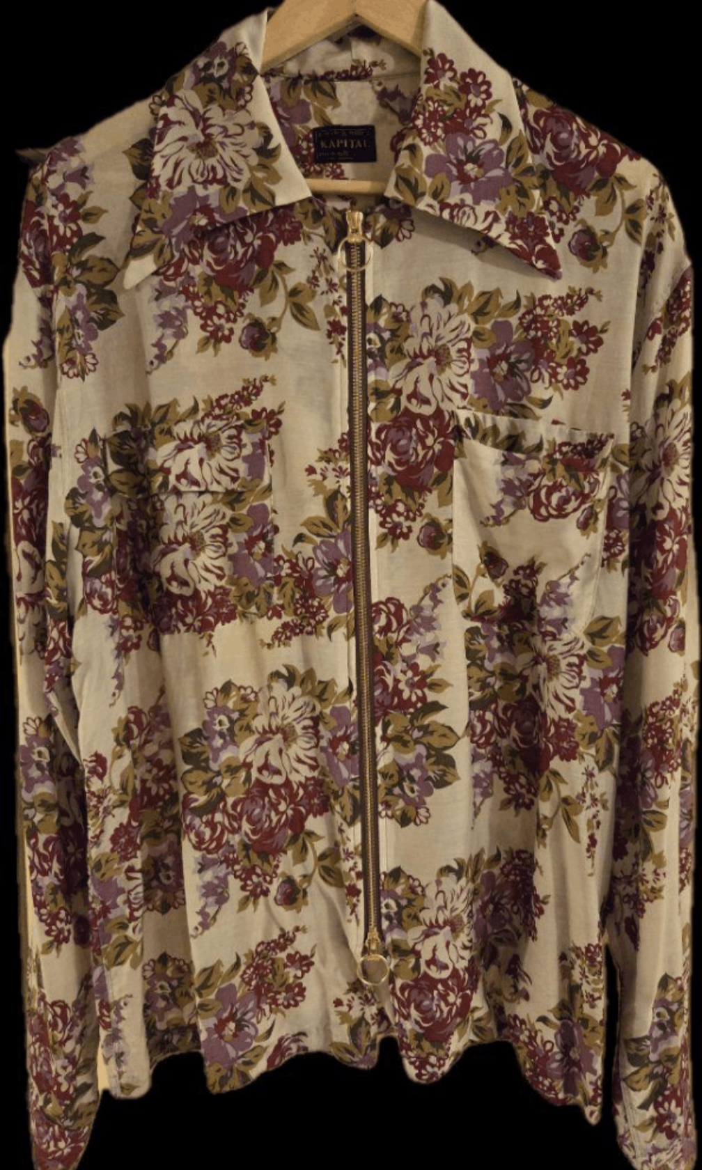 Kapital Silk Rayon Champetre Maria Drizzle Open Collar Shirt Size US XL / EU 56 / 4 - 5 Thumbnail