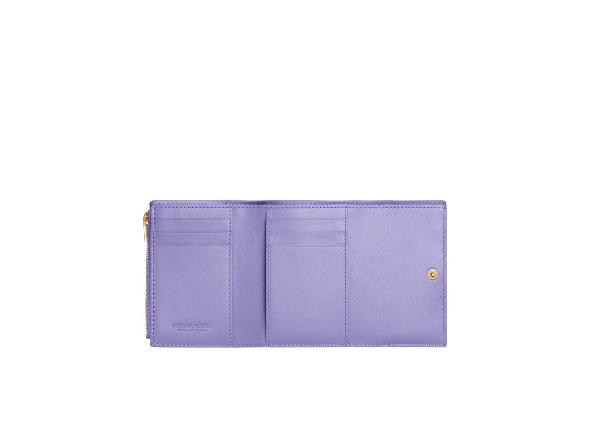 Bottega Veneta o1n1vont1124 Size: OS / Tri-Fold Zip Wallet in Purple Size ONE SIZE - 2 Thumbnail