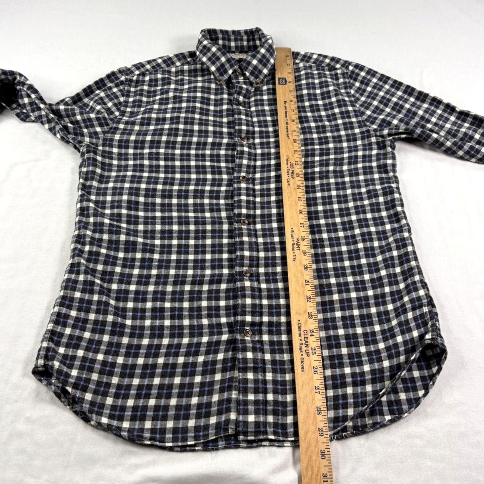 Faherty Faherty Shirt Mens M Black Plaid Flannel Button-Up Casual Pocketed Striped? (Note: Do not include new words) Size US M / EU 48-50 / 2 - 6 Thumbnail