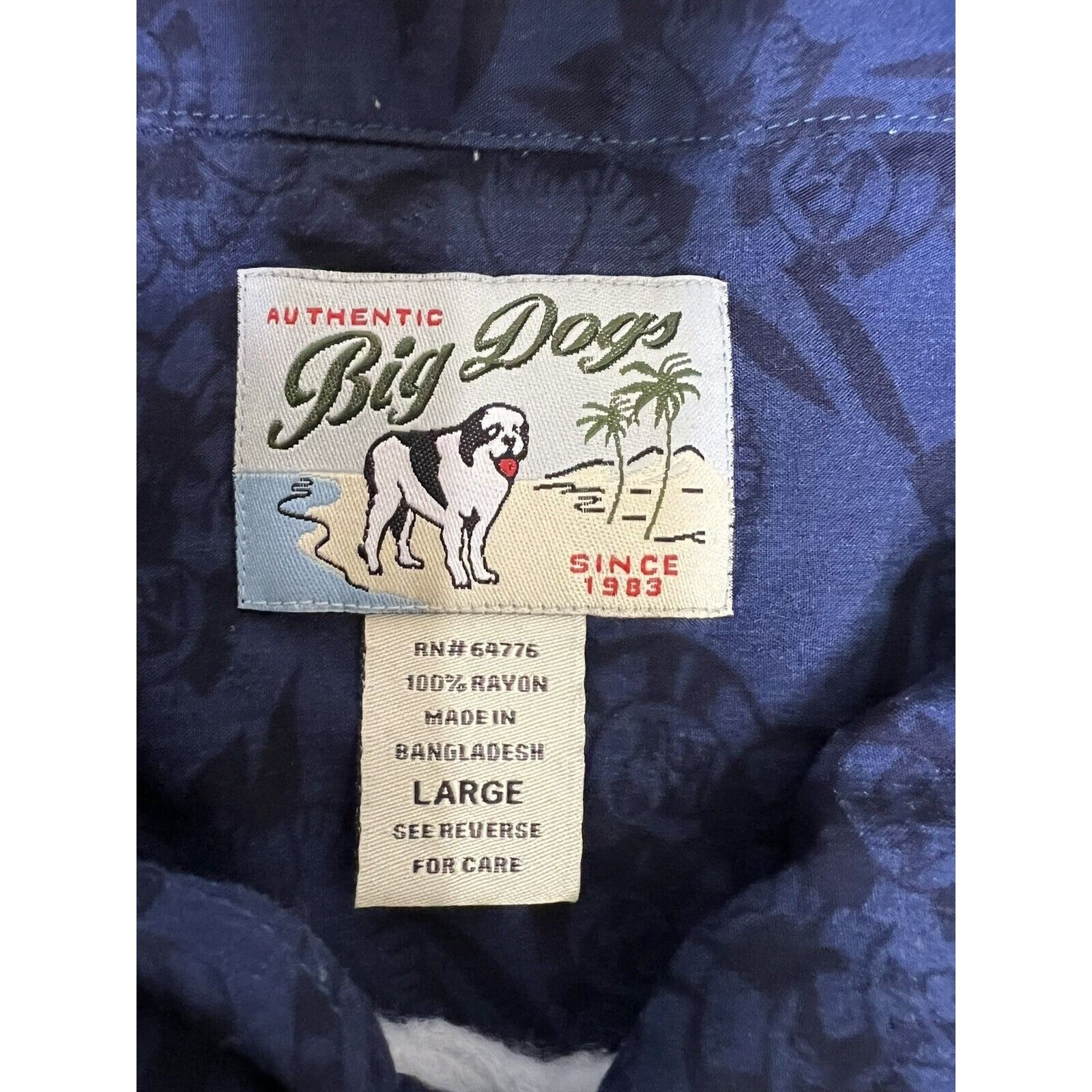 Big Dogs Vintage Big Dogs Hawaiian Button Up Shirt Size Large “Play t Size US L / EU 52-54 / 3 - 4 Thumbnail