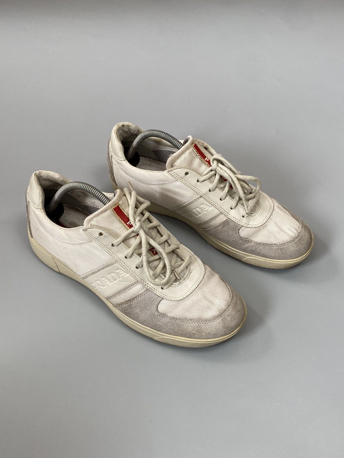 Prada Prada red tab vintage sneakers big logo | Grailed