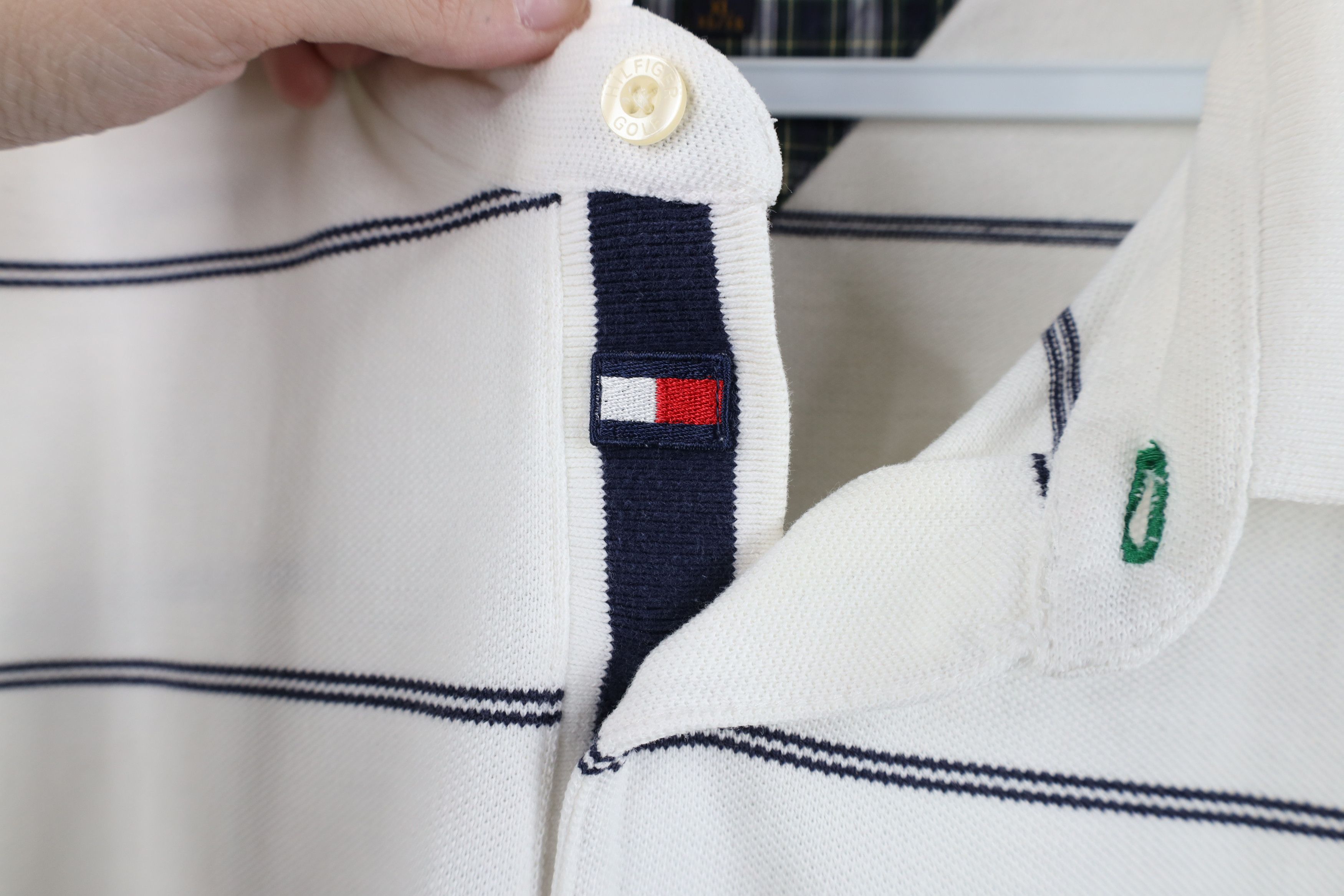 Tommy Hilfiger Vintage 90s Tommy Hilfiger Golf Pique Cotton Knit Polo Shirt Size US XL / EU 56 / 4 - 4 Thumbnail