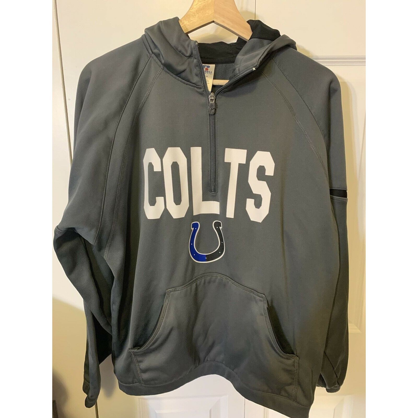 Russell Athletic Indianapolis Colts Gray Russell Dri power Fit Hoodie Men's S Size US L / EU 52-54 / 3 - 3 Thumbnail