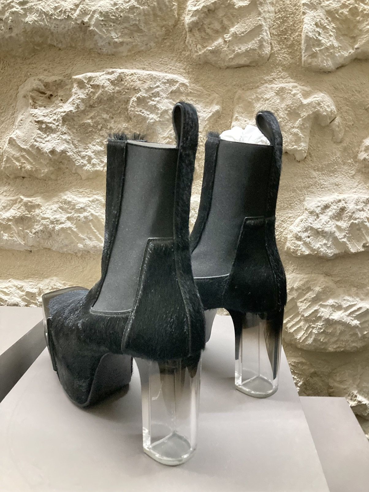 Rick Owens NEVER WORN / Calf Hair Platforms Chelsea Boots Size US 9 / EU 42 - 4 Thumbnail