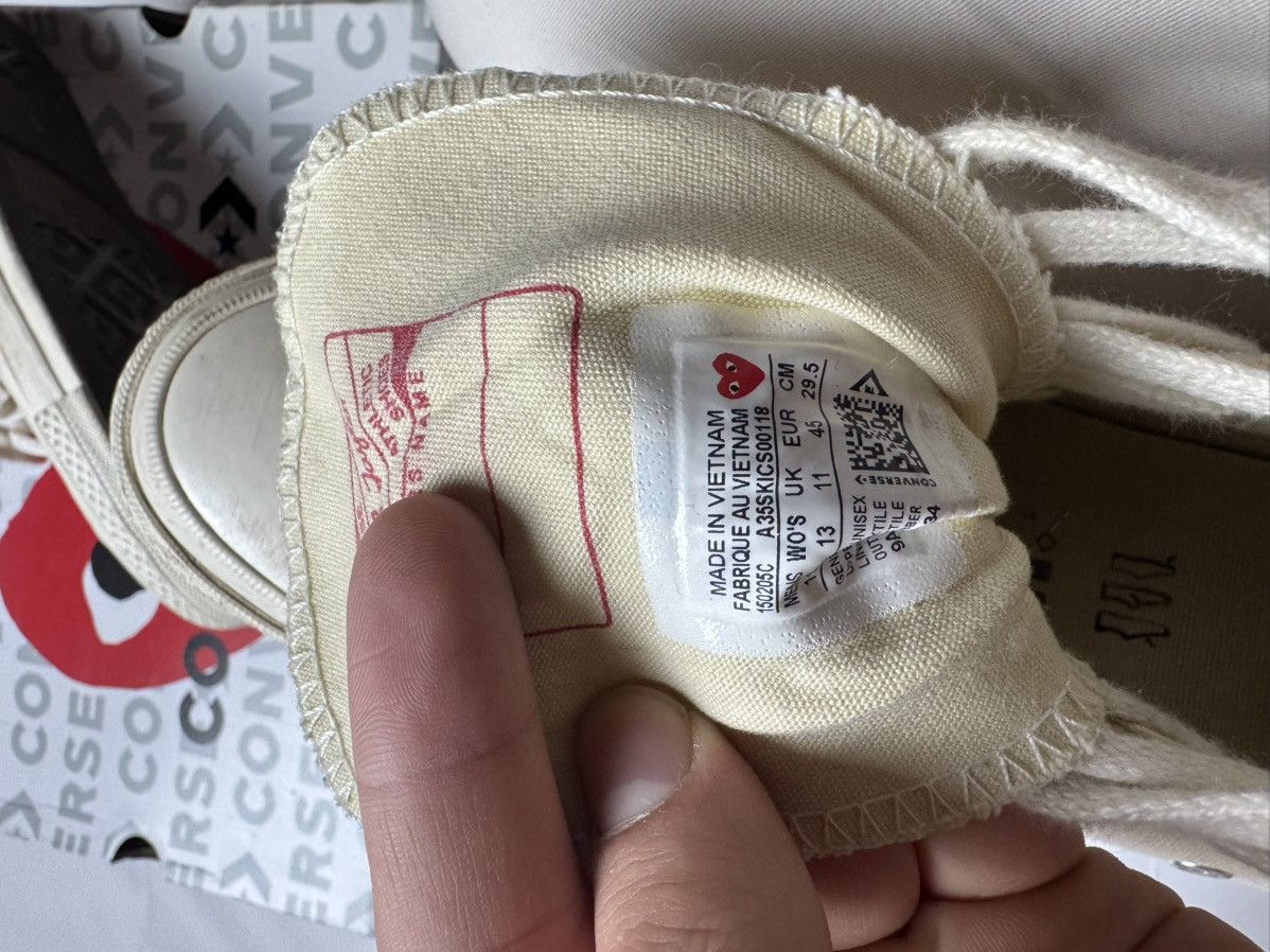 Comme des Garcons × Comme des Garcons PLAY × Converse Comme des Garçons PLAY x Converse Chuck 70 | EU 45/US 11.5 | Size US 11 / EU 44 - 5 Thumbnail