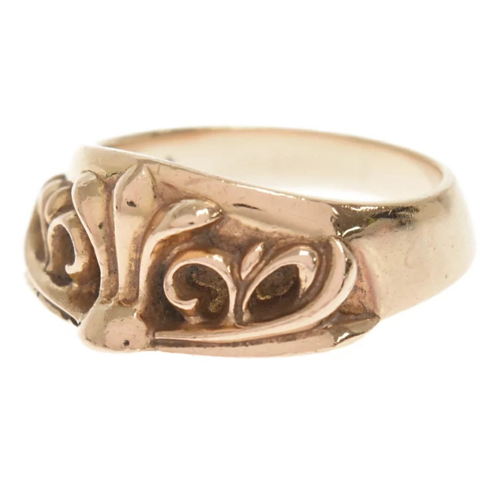 image of Chrome Hearts Gold Half Keeper Ring - Size 9, Men's