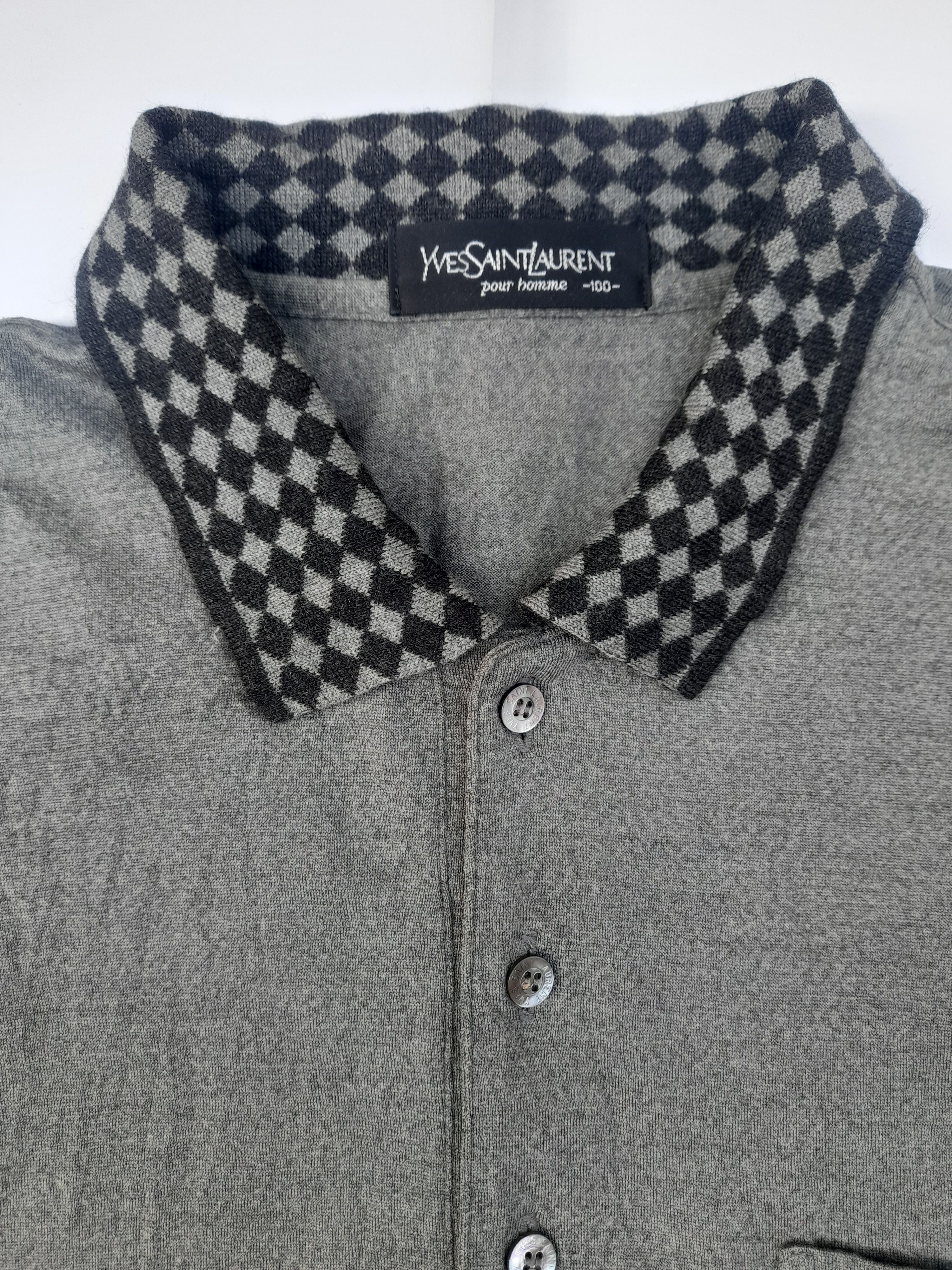 Yves Saint Laurent Yves saint laurent long sleeve polo shirt Size US XL / EU 56 / 4 - 2 Thumbnail