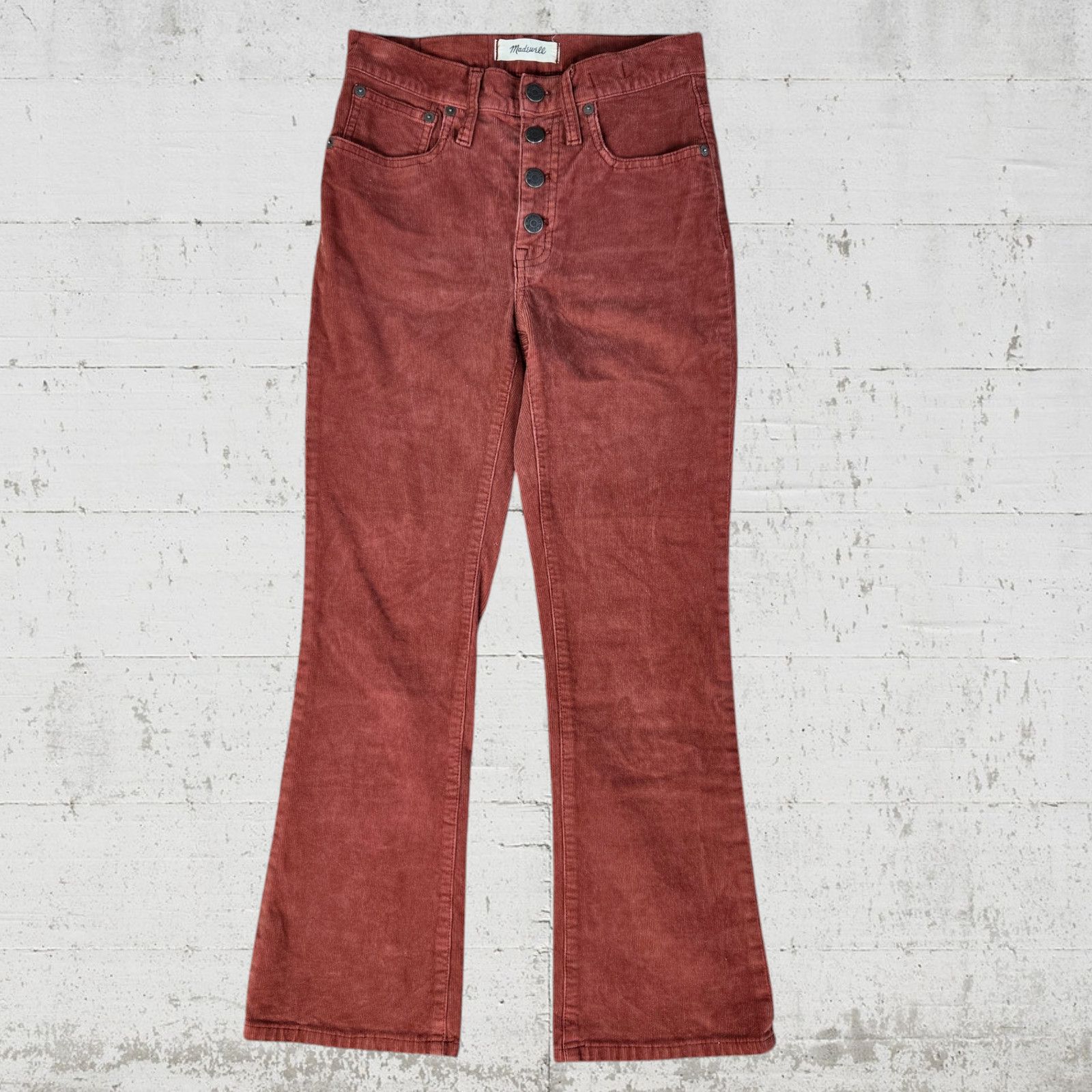 Madewell Madewell Terracotta Corduroy Cali Demi Boot Jeans Size 24 Size 24" / US 00 / IT 34 - 2 Thumbnail