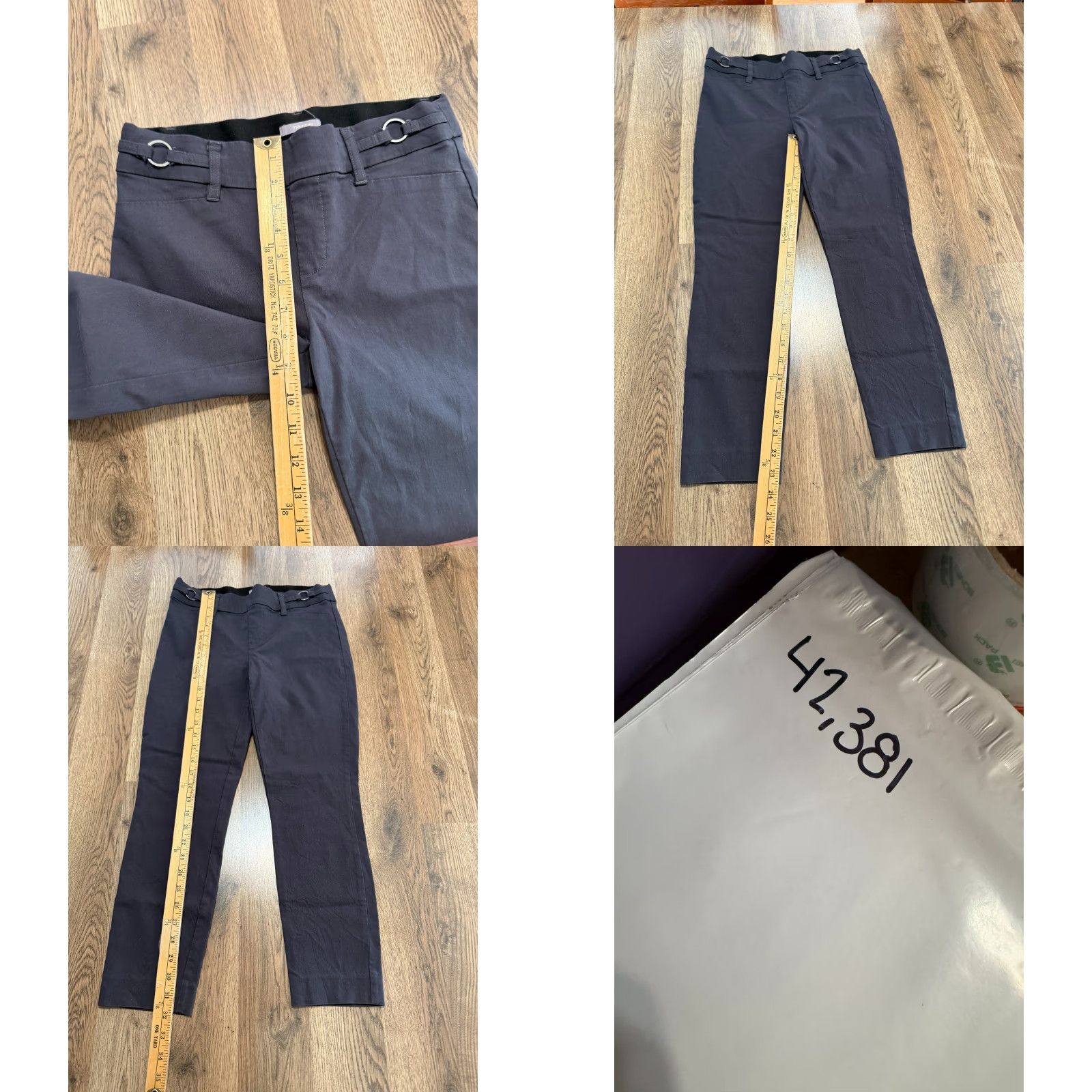 Vintage Maurices Pants Women's XS Gray Straight Leg Pull On Mid Rise Pants Size 26" / US 2 / IT 38 - 8 Thumbnail