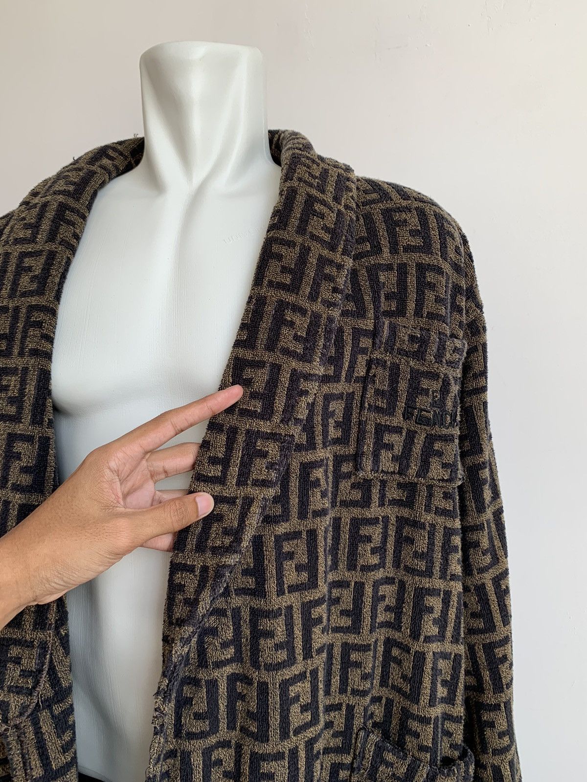 Fendi Vintage Fendi Zucca Bathrobe Teleria Size US L / EU 52-54 / 3 - 13 Thumbnail