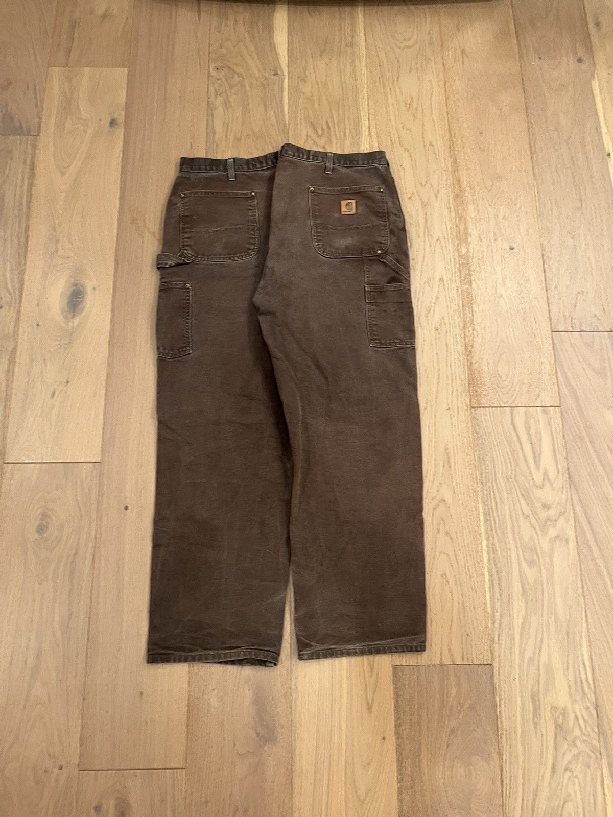 Carhartt × Vintage Carhartt faded brown double knees Size US 38 / EU 54 - 2 Thumbnail