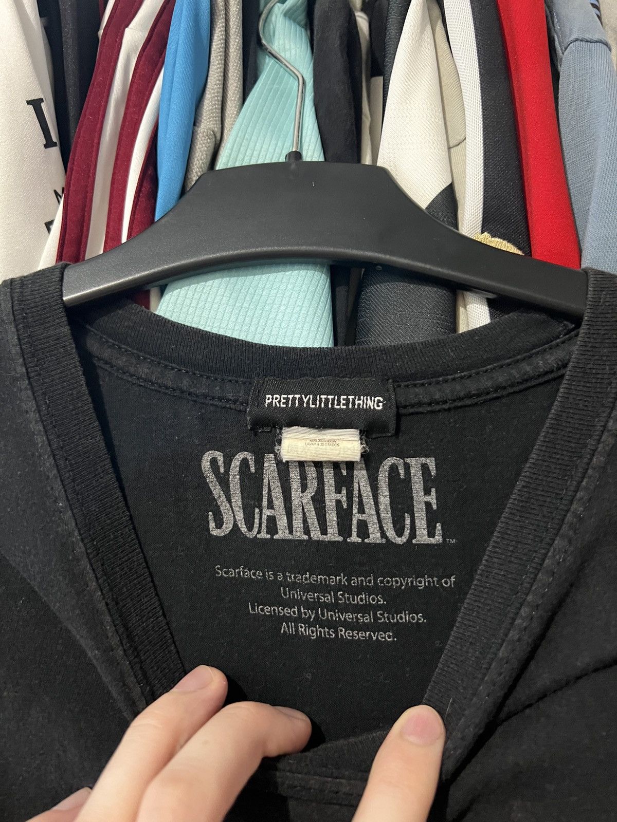 Band Tees VINTAGE SCARFACE TONY MONTANA MOVIE PROMO T SHIRT SIZE S AOP Size US S / EU 44-46 / 1 - 5 Thumbnail