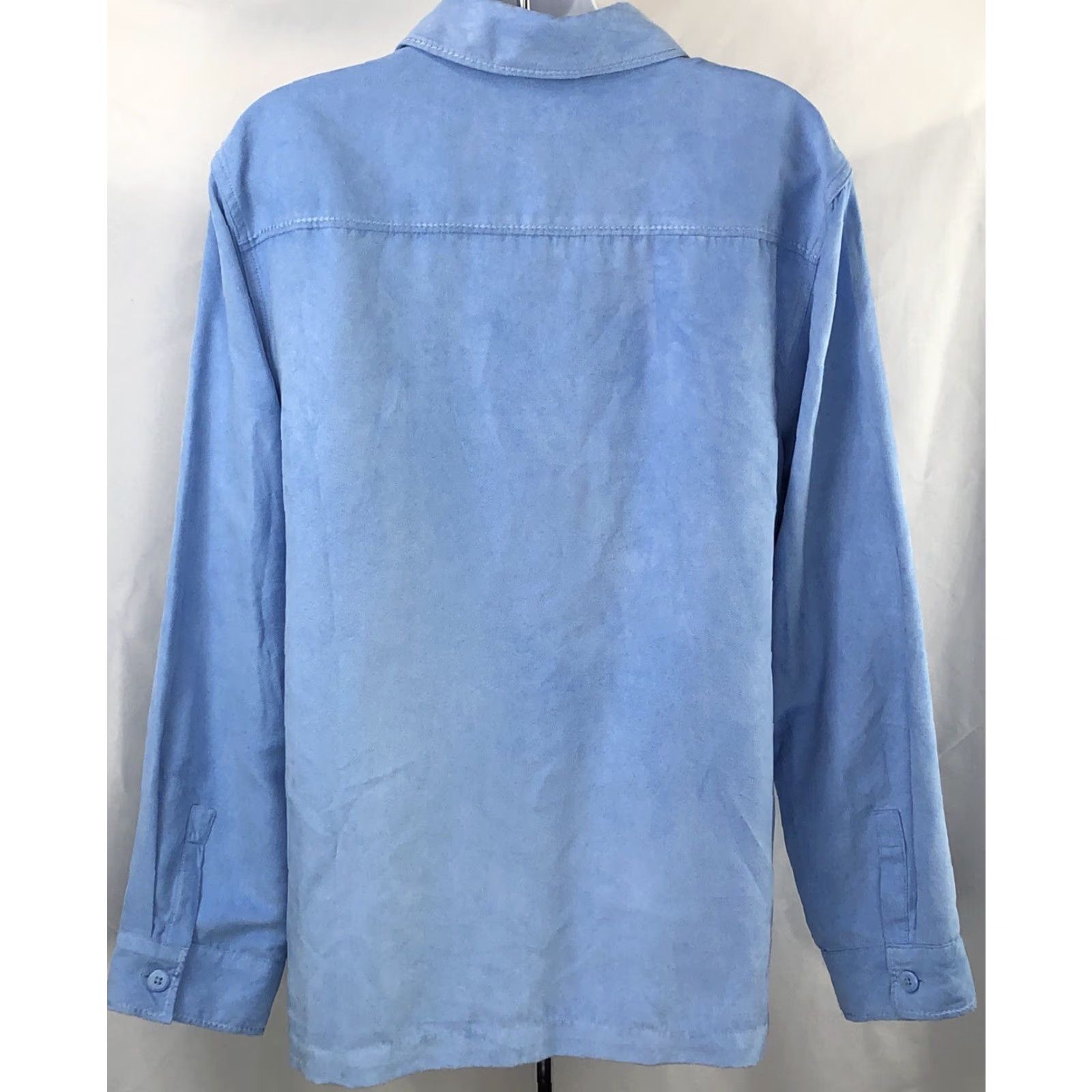 Croft & Barrow Croft Barrow Button-Up Shacket Top XL Blue Pockets Croft & Barrow Shacket/Blue/XL/Buttons/Tops Women Size XL / US 12-14 / IT 48-50 - 3 Thumbnail