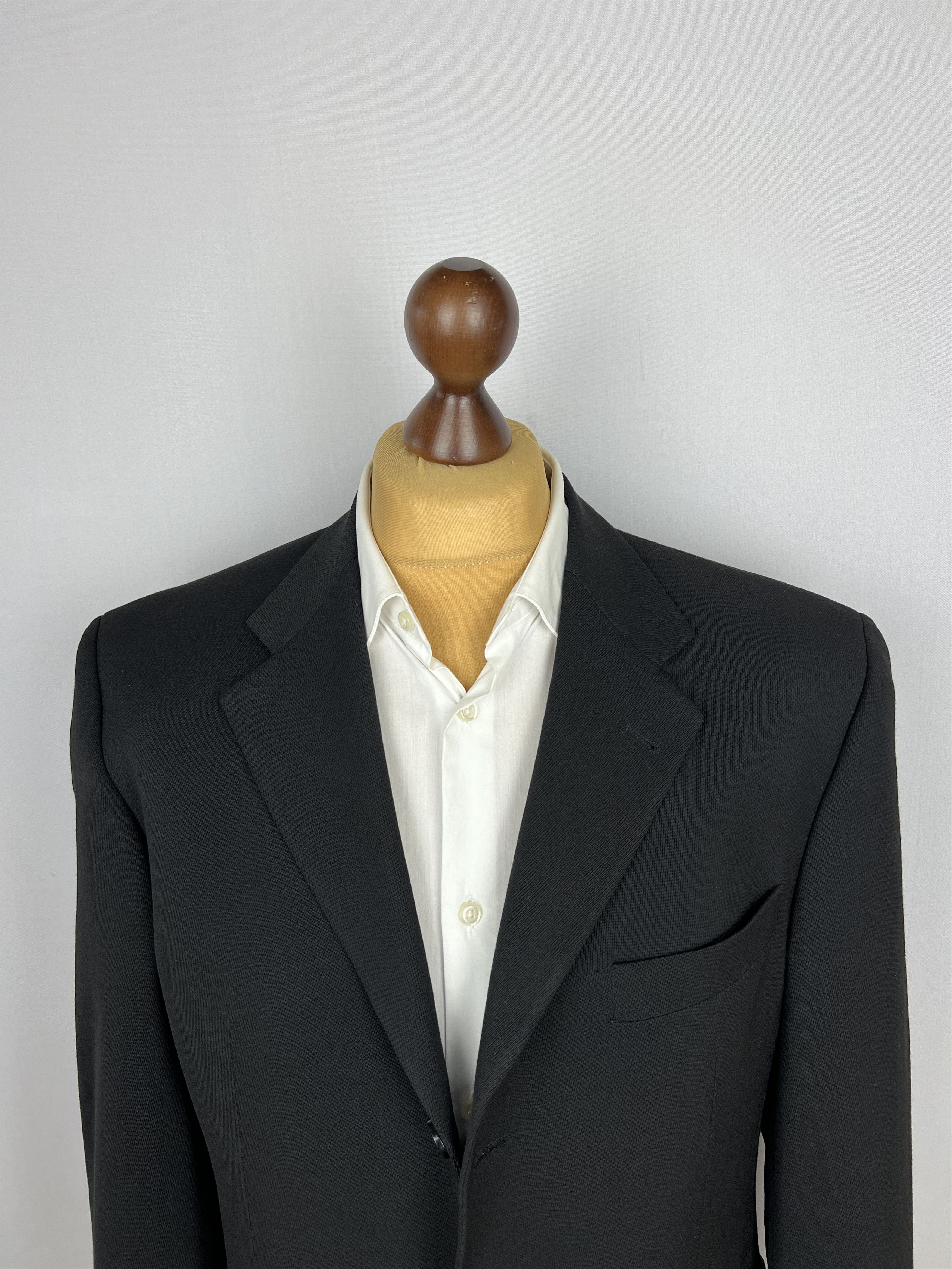 Yves Saint Laurent Vintage Solid Classic-Fit Wool Sport Coat Blazer Size 42R - 4 Thumbnail