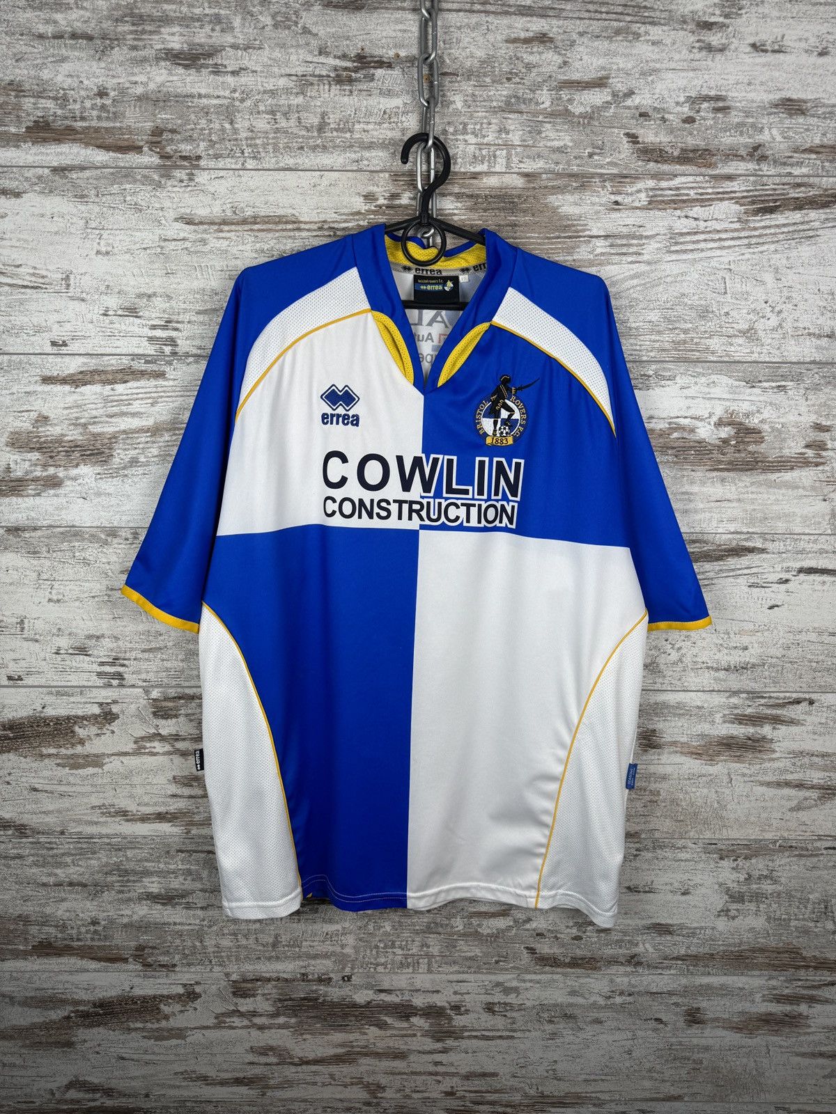 Errea Vintage Errea Bristol Rovers home T-shirt soccer jersey tee Size US XL / EU 56 / 4 - 1 Thumbnail