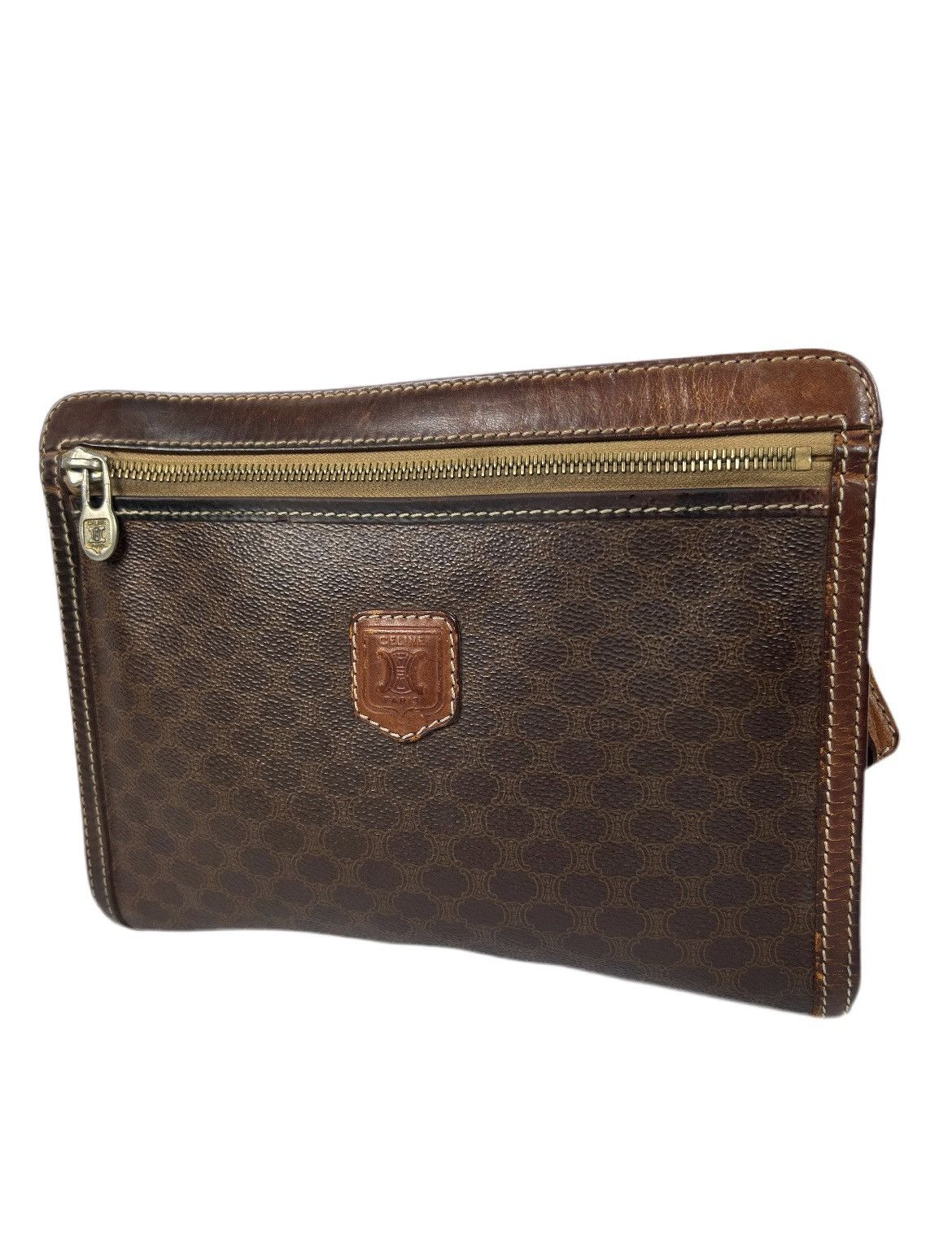 Celine Celine Macadam Leather Clutch Bag Size ONE SIZE - 1 Thumbnail