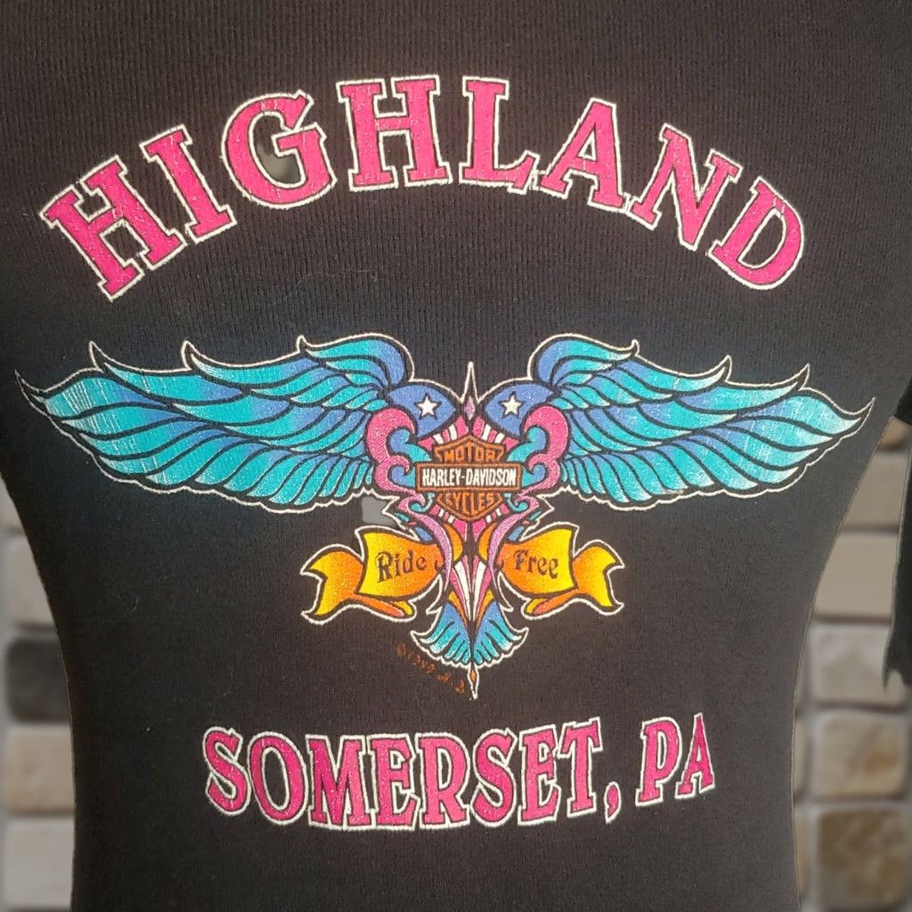 Harley Davidson Harley Davidson Shirt Small Long Sleeve Ride Free Highland Somerset PA Women Size S / US 4 / IT 40 - 1 Thumbnail