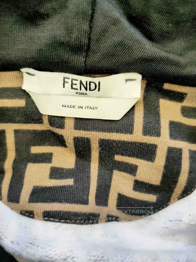 Fendi Fendi Monogrammed All-Over LOGO Fleece Hoodie Size XXS / US 00 / IT 34 - 3 Thumbnail
